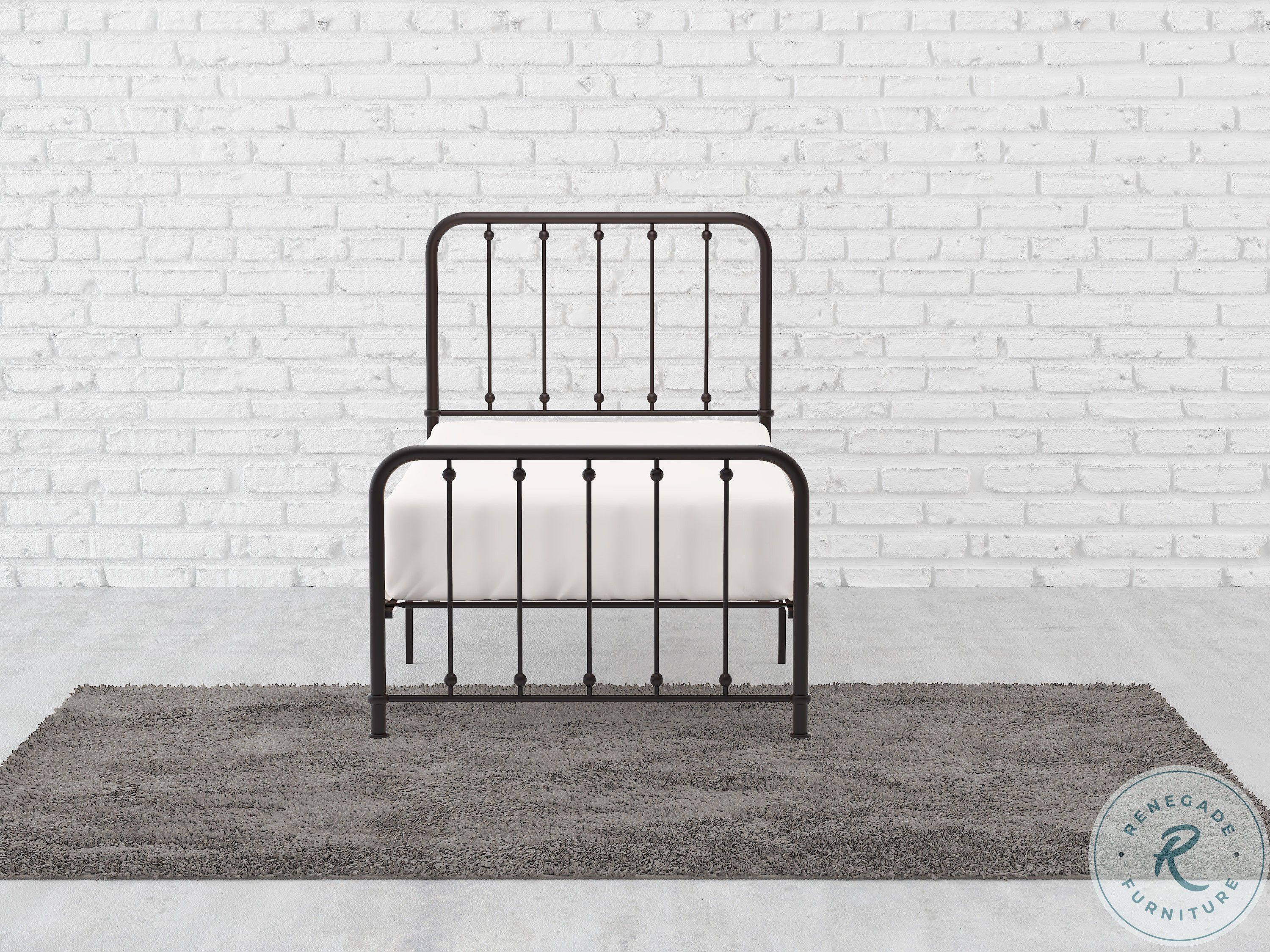 Larkspur Black Twin Metal Panel Bed from Homelegance Coleman Furniture