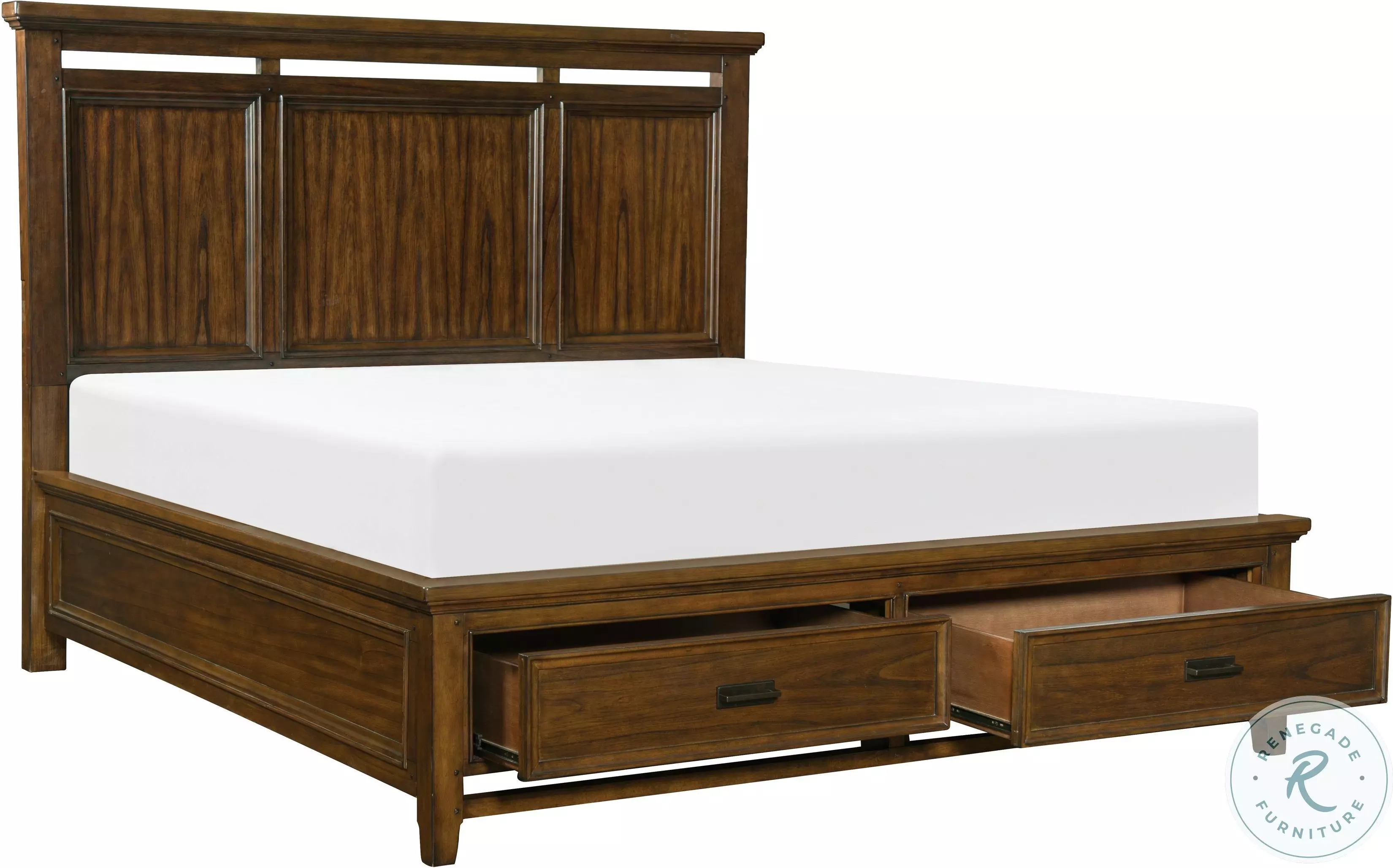 Frazier Dark Cherry Queen Plaform Bed from Homelegance | Coleman