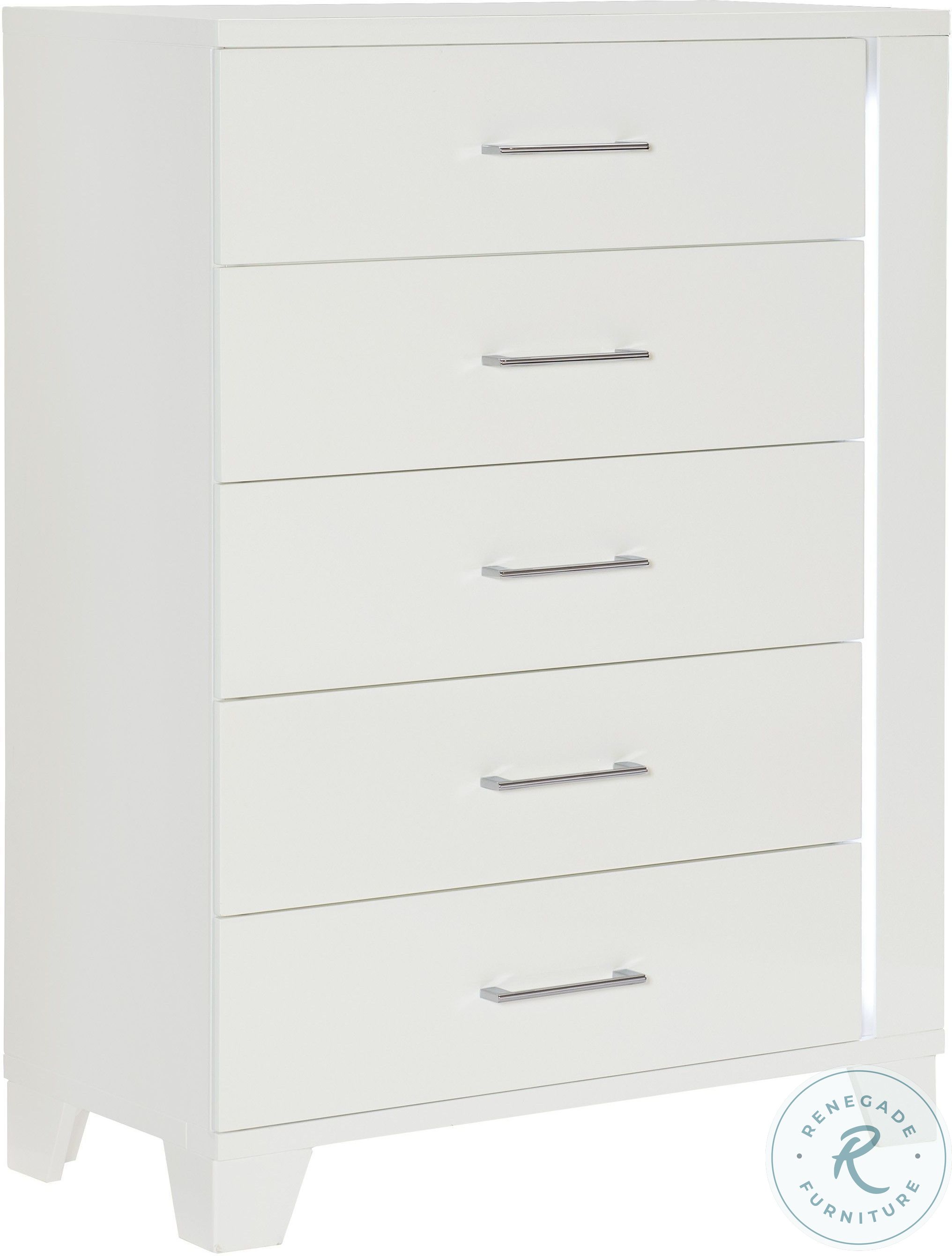 Kerren White High Gloss Chest from Homelegance Coleman Furniture