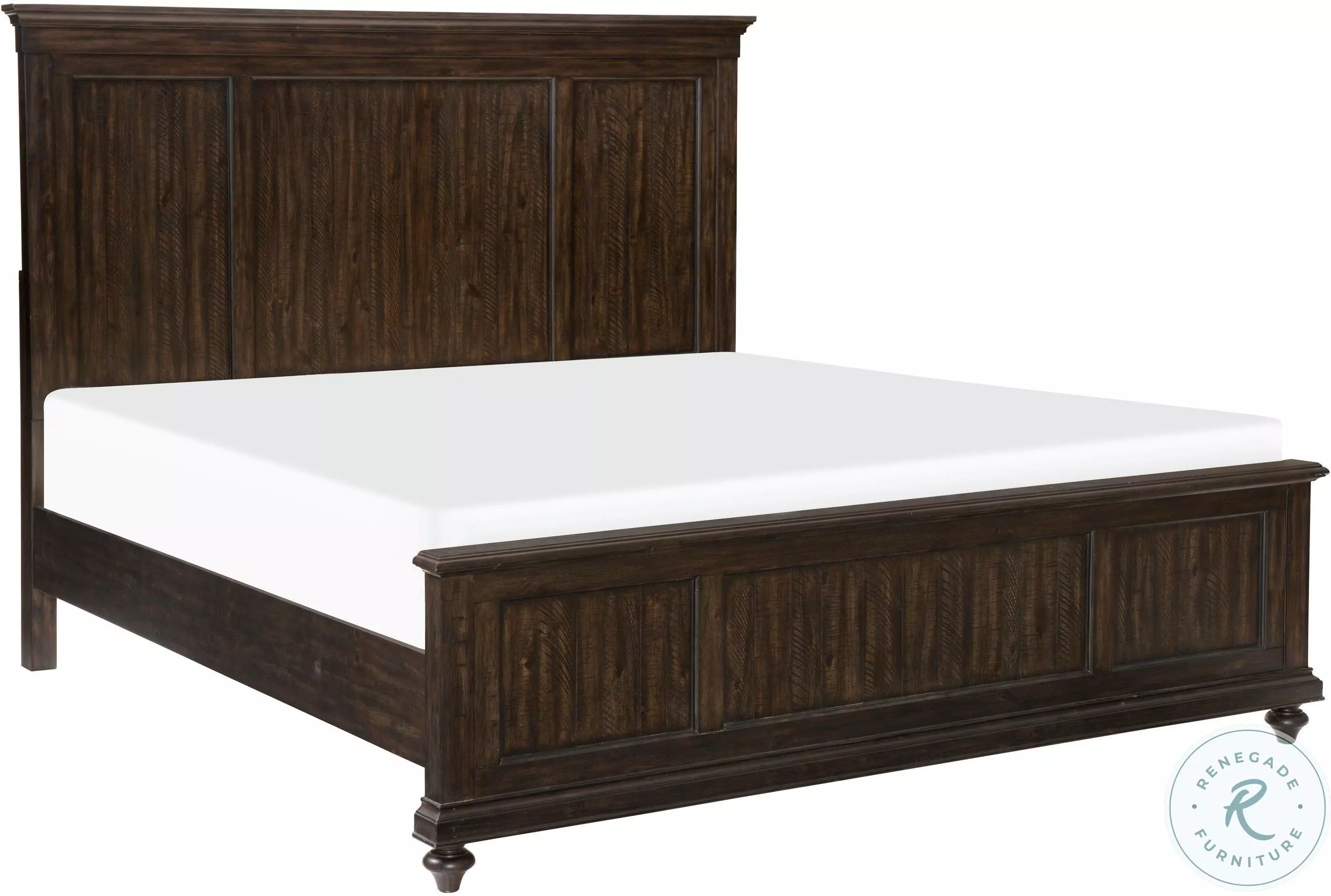 Cardano Dark Brown Queen Panel Bed from Homelegance | Coleman