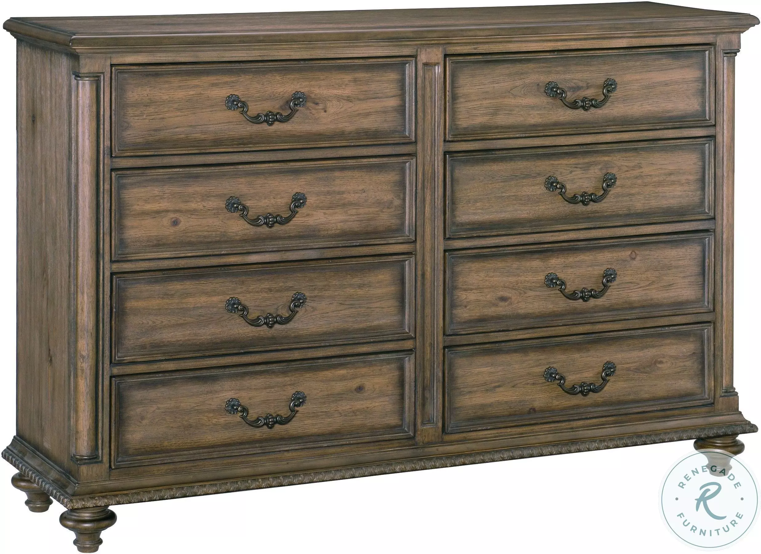 Rachelle Weathered Pecan Dresser from Homelegance | Coleman Furniture
