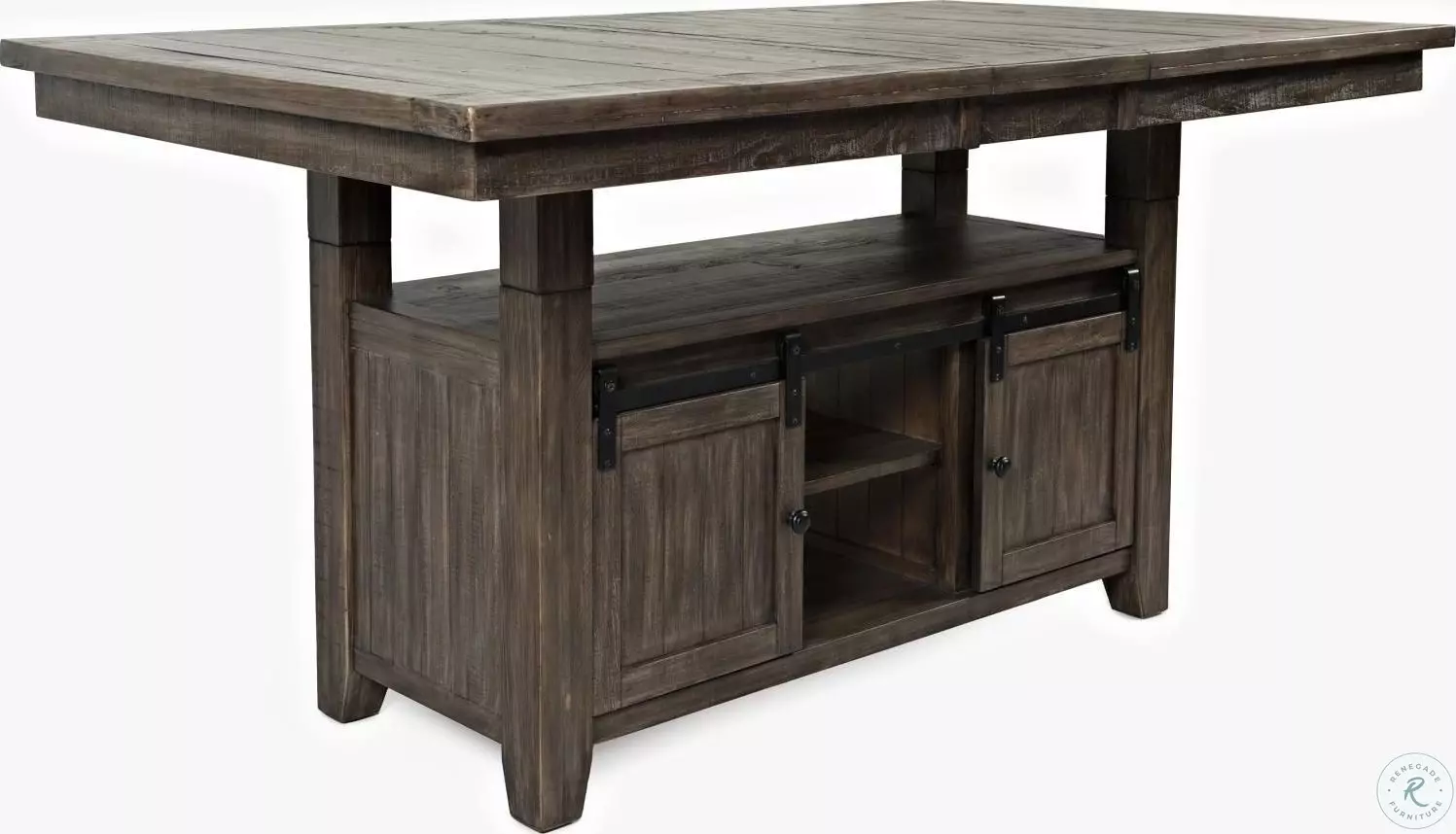 Madison County Barnwood Brown Adjustable Height Extendable