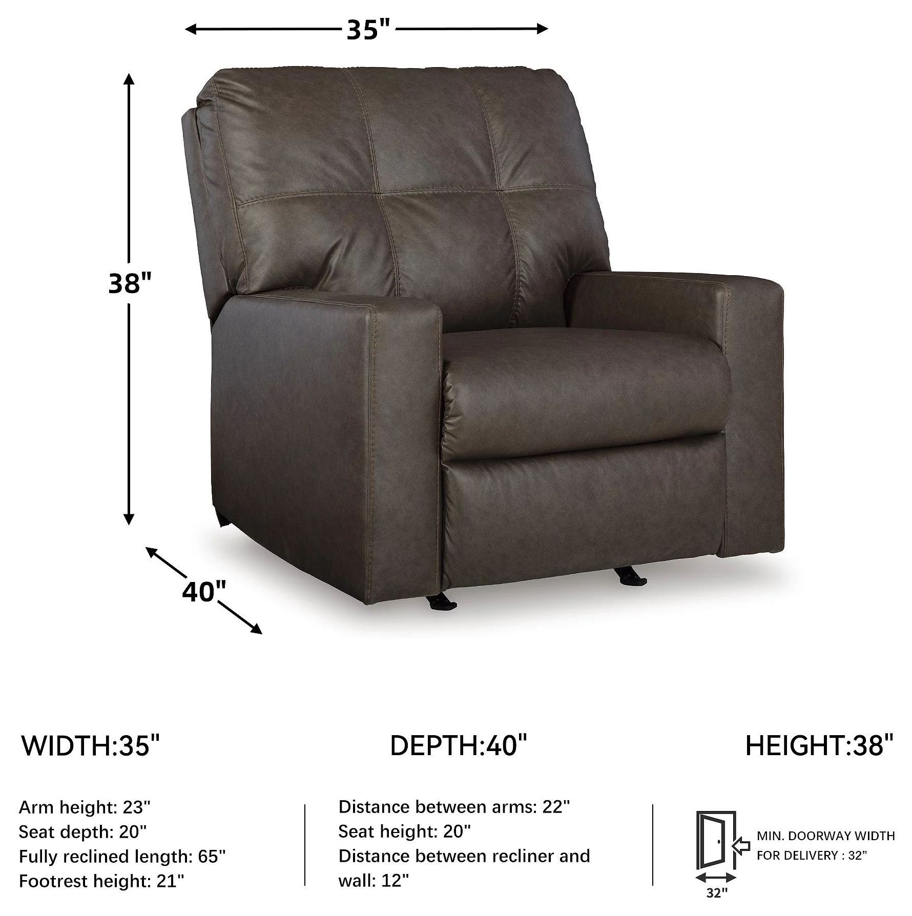 Barlin Mills Umber Rocker Recliner