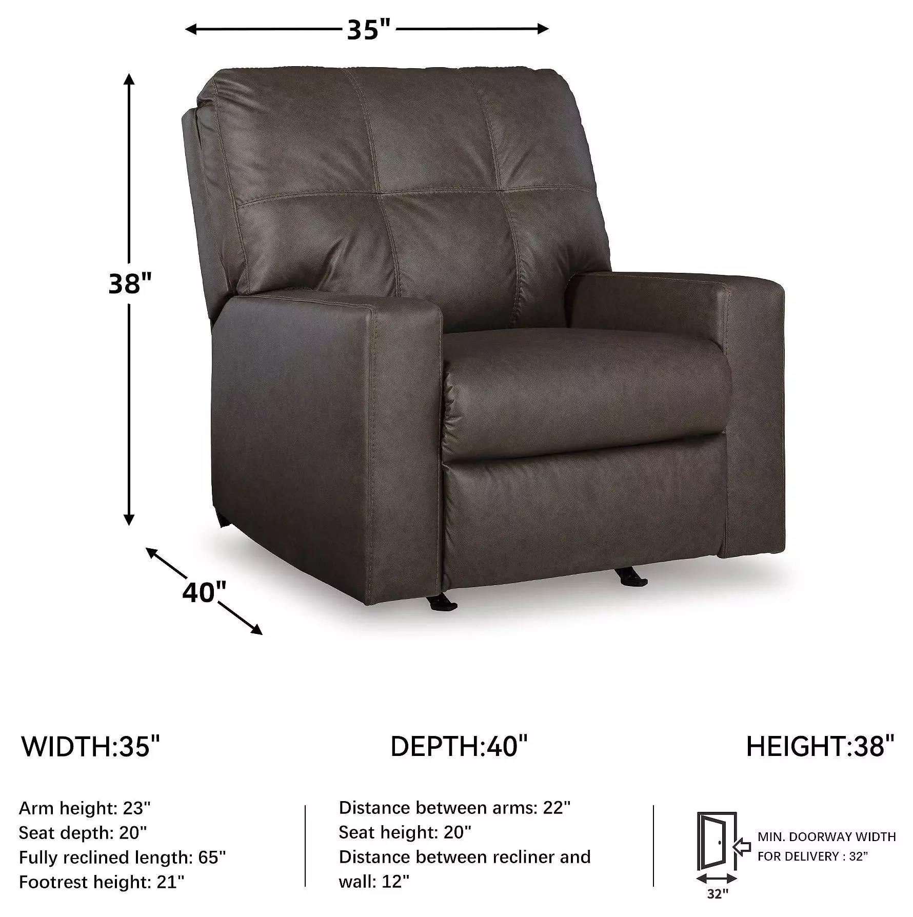 Barlin Mills Umber Rocker Recliner