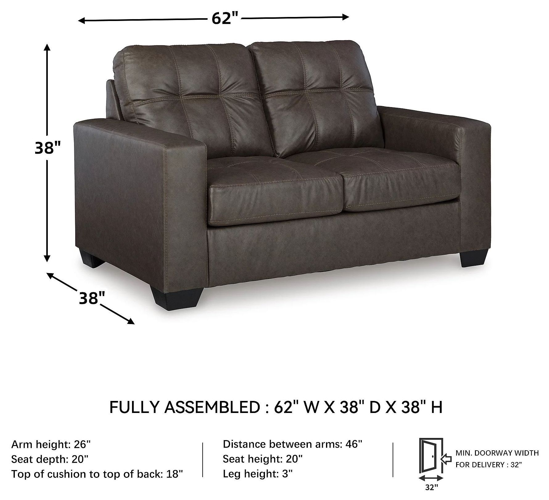 Barlin Mills Umber Loveseat