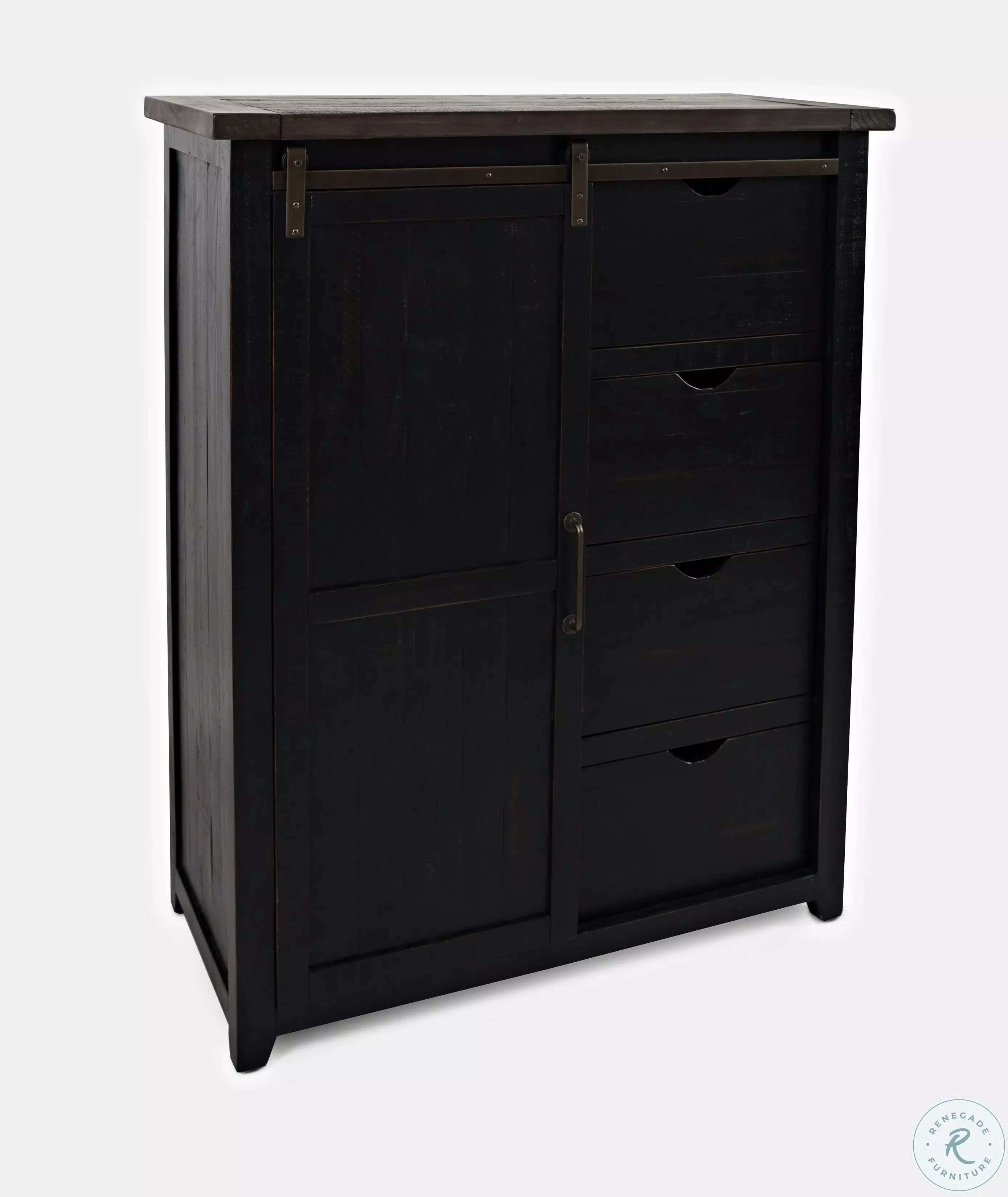Madison County Vintage Black Door Chest from Jofran | Coleman