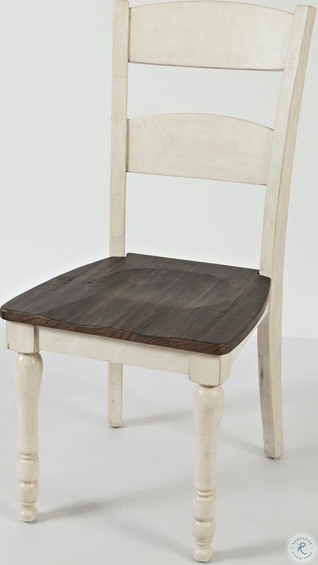 Madison County Vintage White Ladderback Side Chair Set of 2 from Jofran