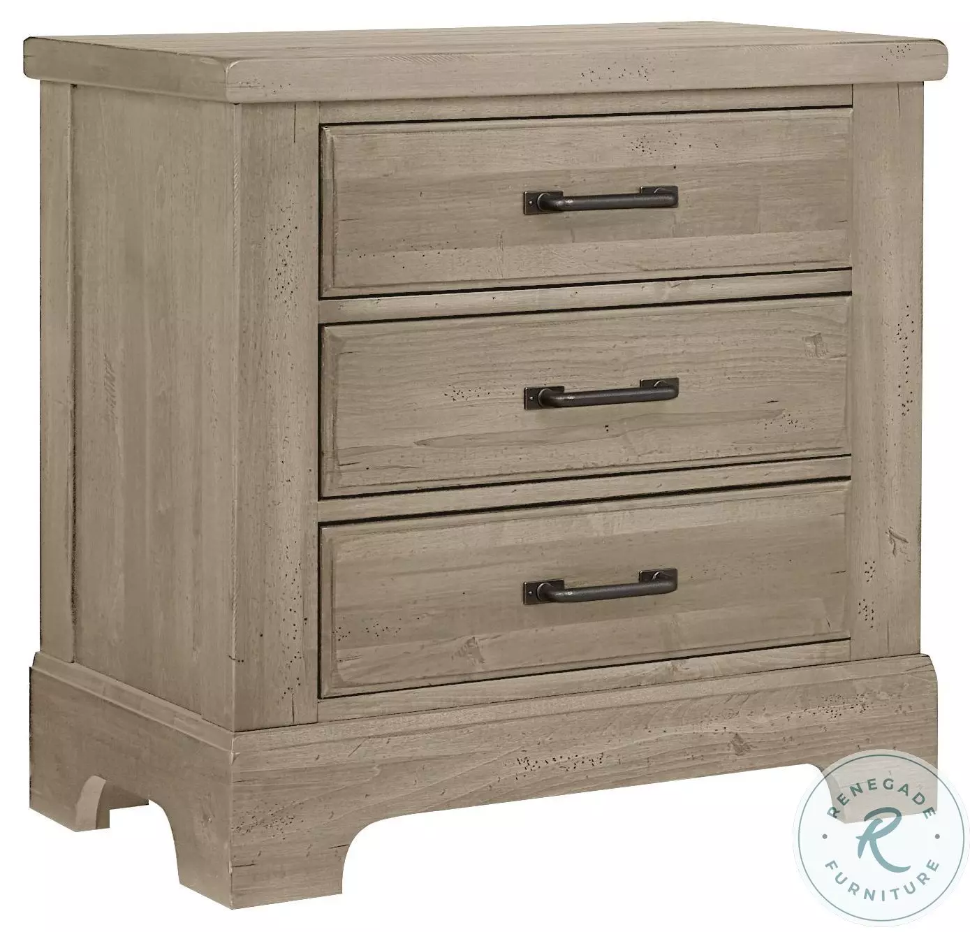 FLEUR STORE ハット　SUNDAYS BEST siestaコラボ Cool Rustic Clear Maple 3 Drawer Nightstand From Vaughan Bassett