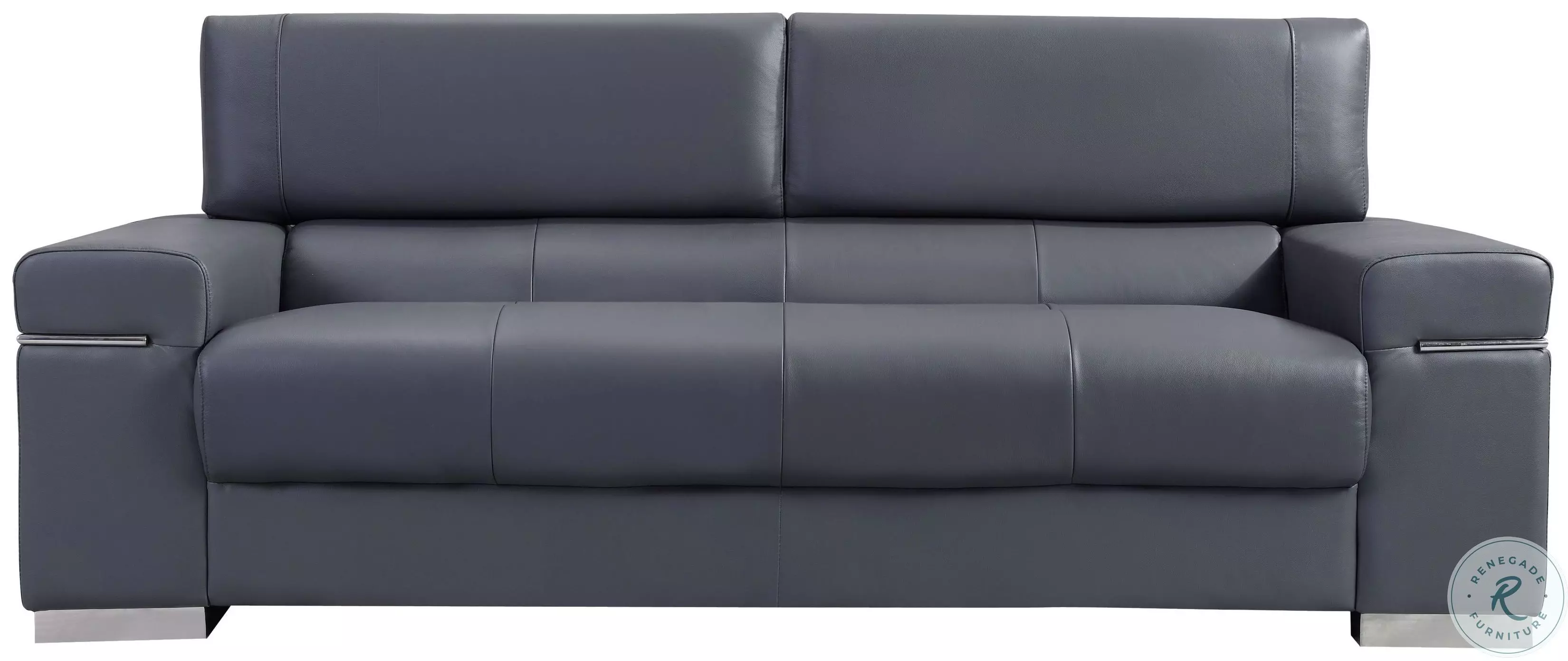Soho Grey Leather Sofa from J&M (176551113-S-GR) | Coleman Furniture
