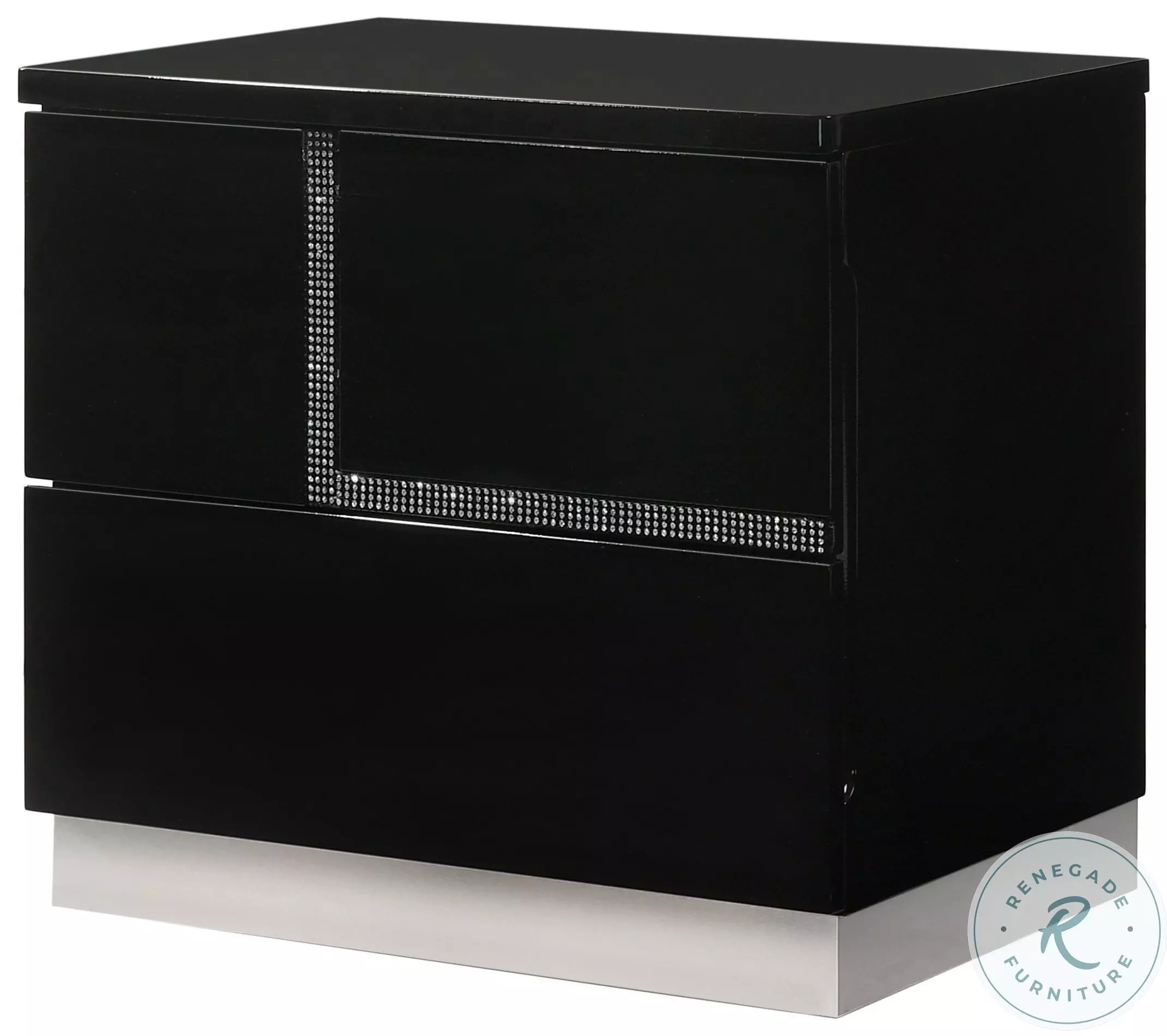 Lucca Black Lacquer Platform Bedroom Set From Home Gallery