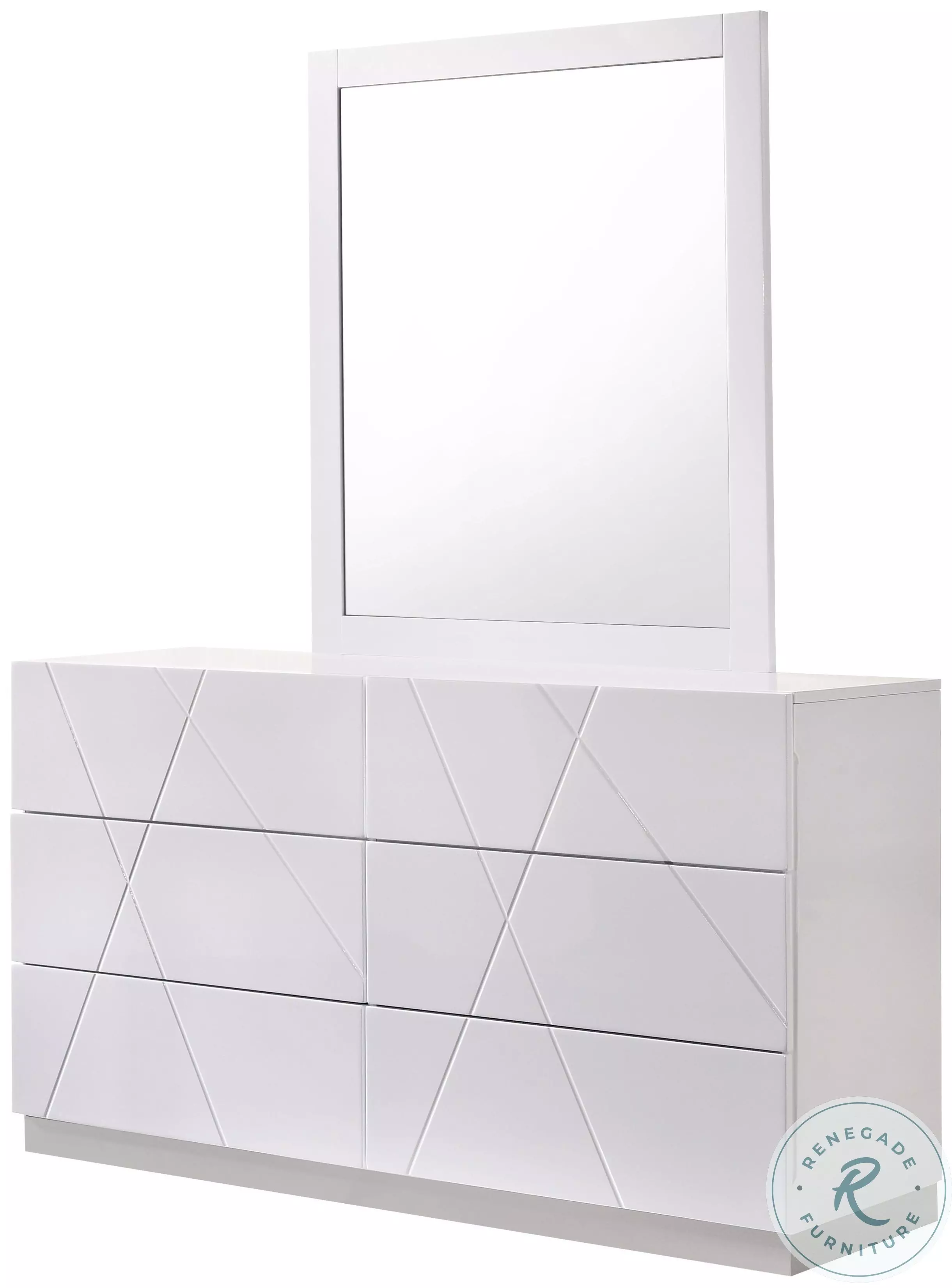 Naples White Lacquer Platform Bedroom Set from J&M (17686-Q