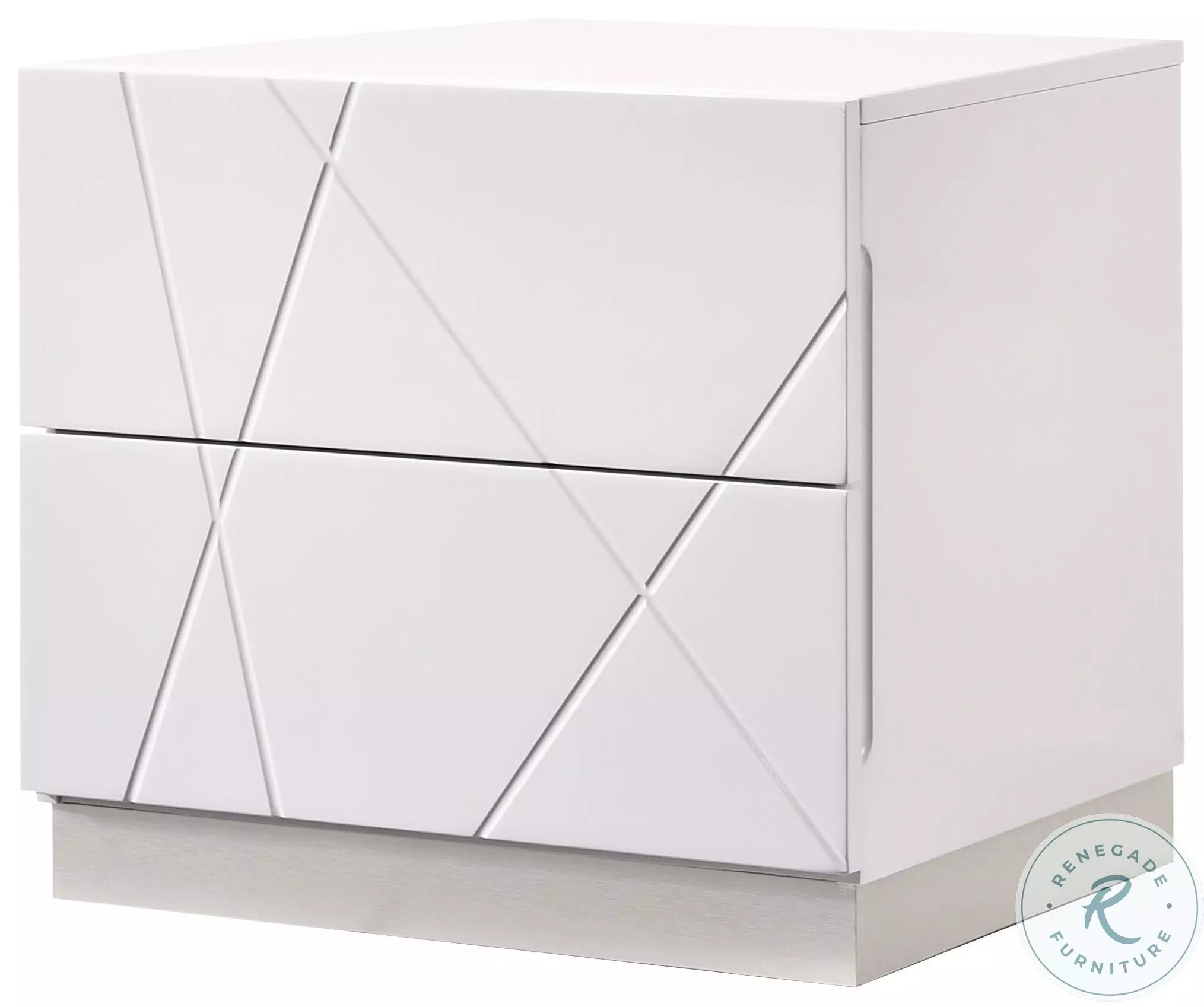 Naples White Lacquer Platform Bedroom Set From Home Gallery Stores