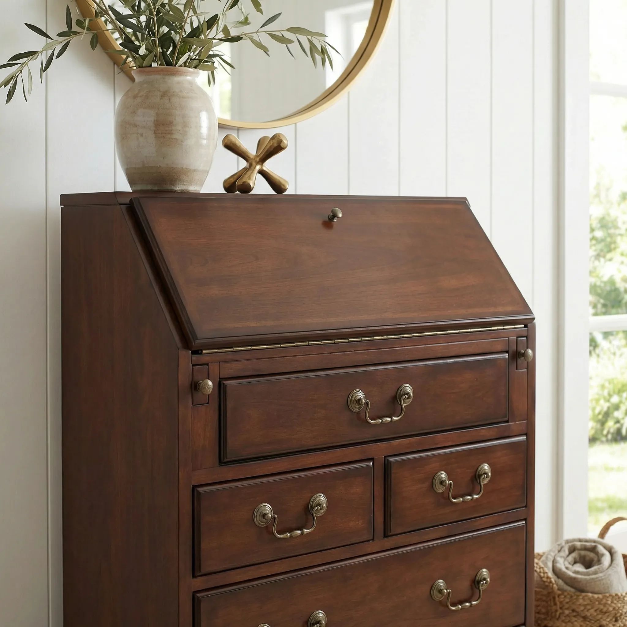 Danforth Cherry Secretary from Butler (2118024) | Coleman Furniture