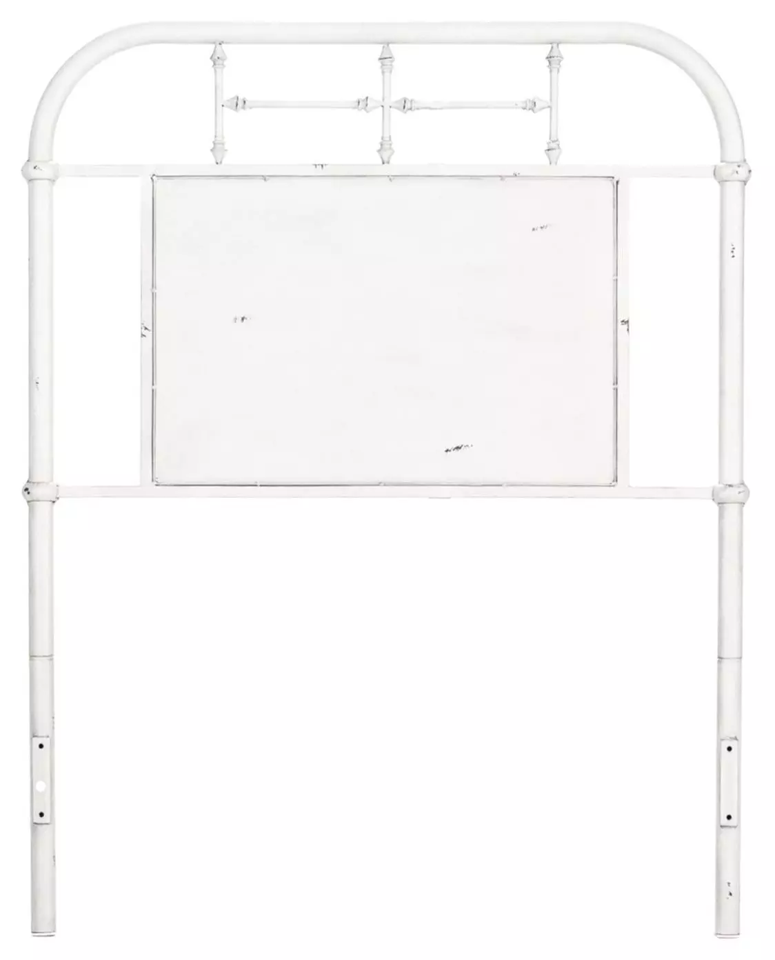 Heritage Series Antique White Twin Metal Headboard