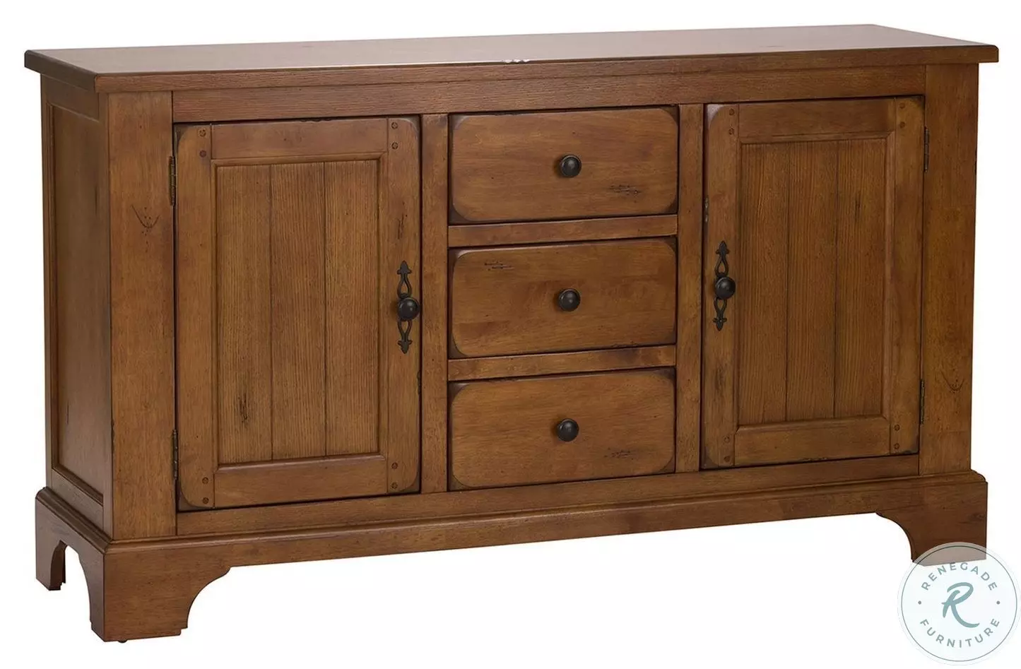 『TEN BUFFA SHT BROWN M』 Treasures Rustic Oak Buffet From Home Gallery Stores | Home