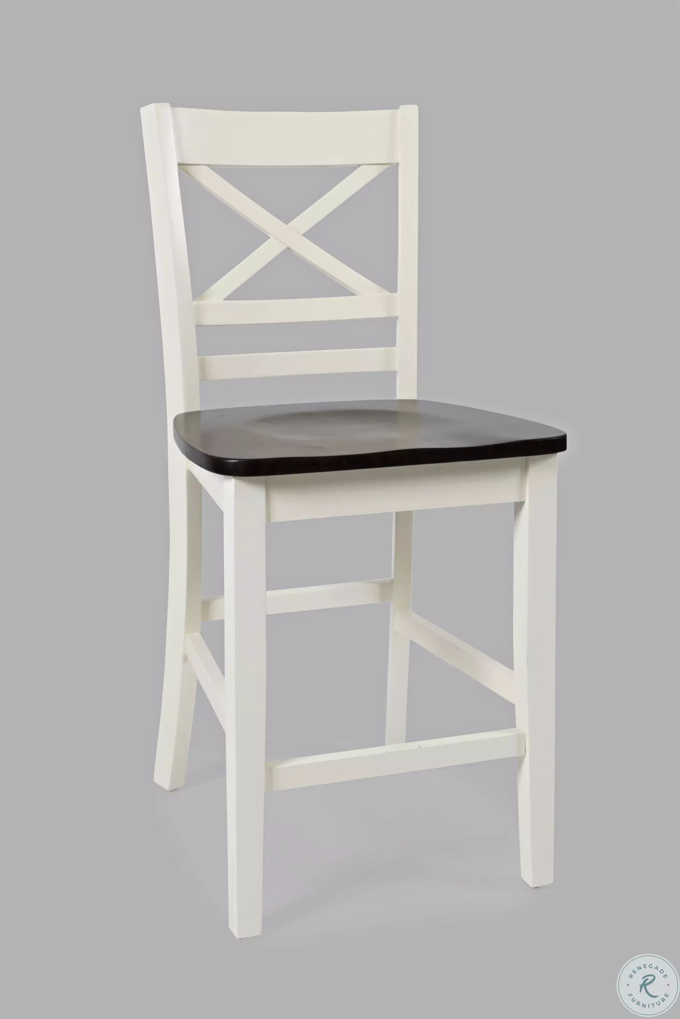 Asbury Park Autumn Brown And White X Back Stool Set Of 2 from Jofran