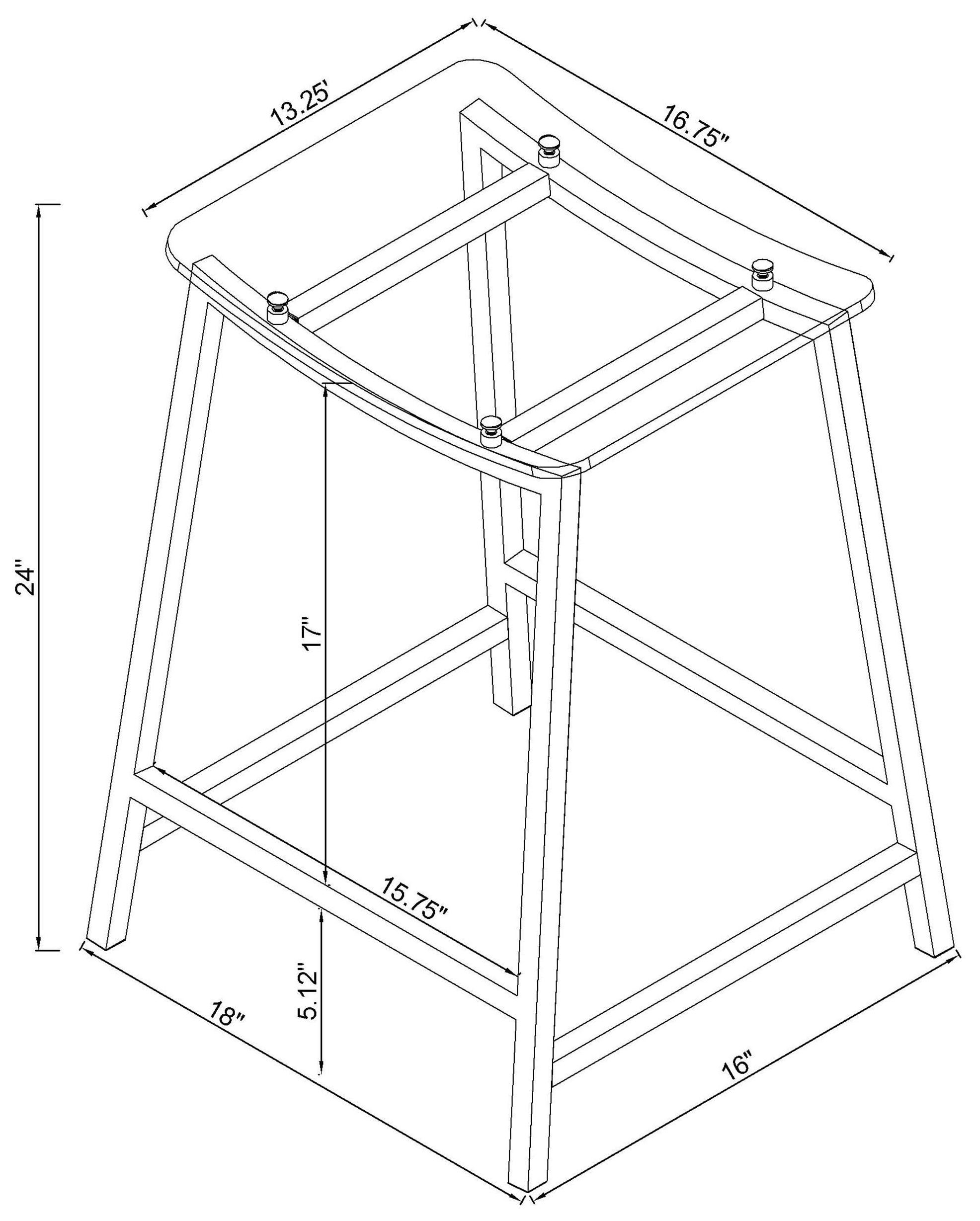 Jovani Clear Counter Height Stool Set Of 2