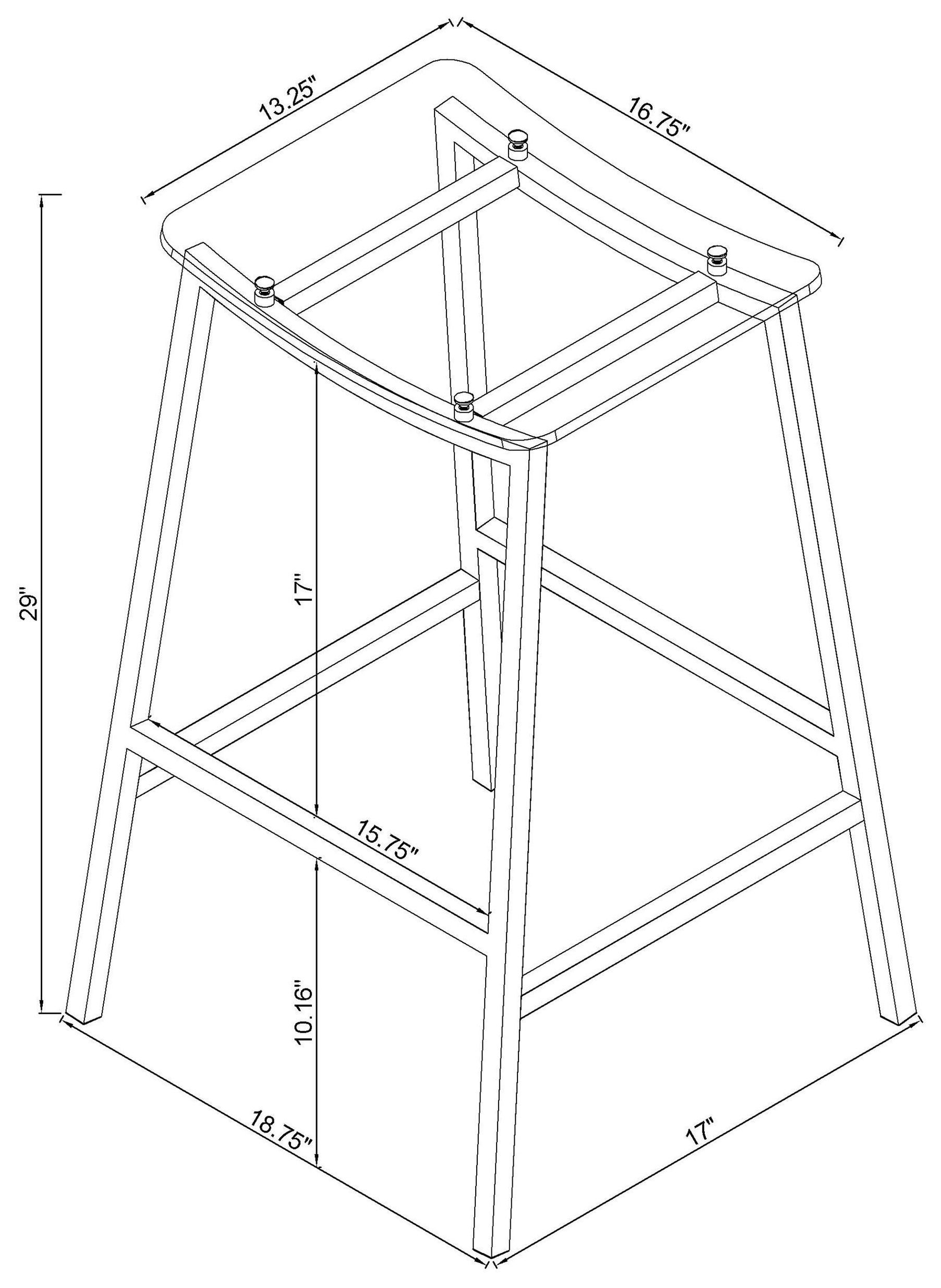 Jovani Clear Bar Stool Set Of 2