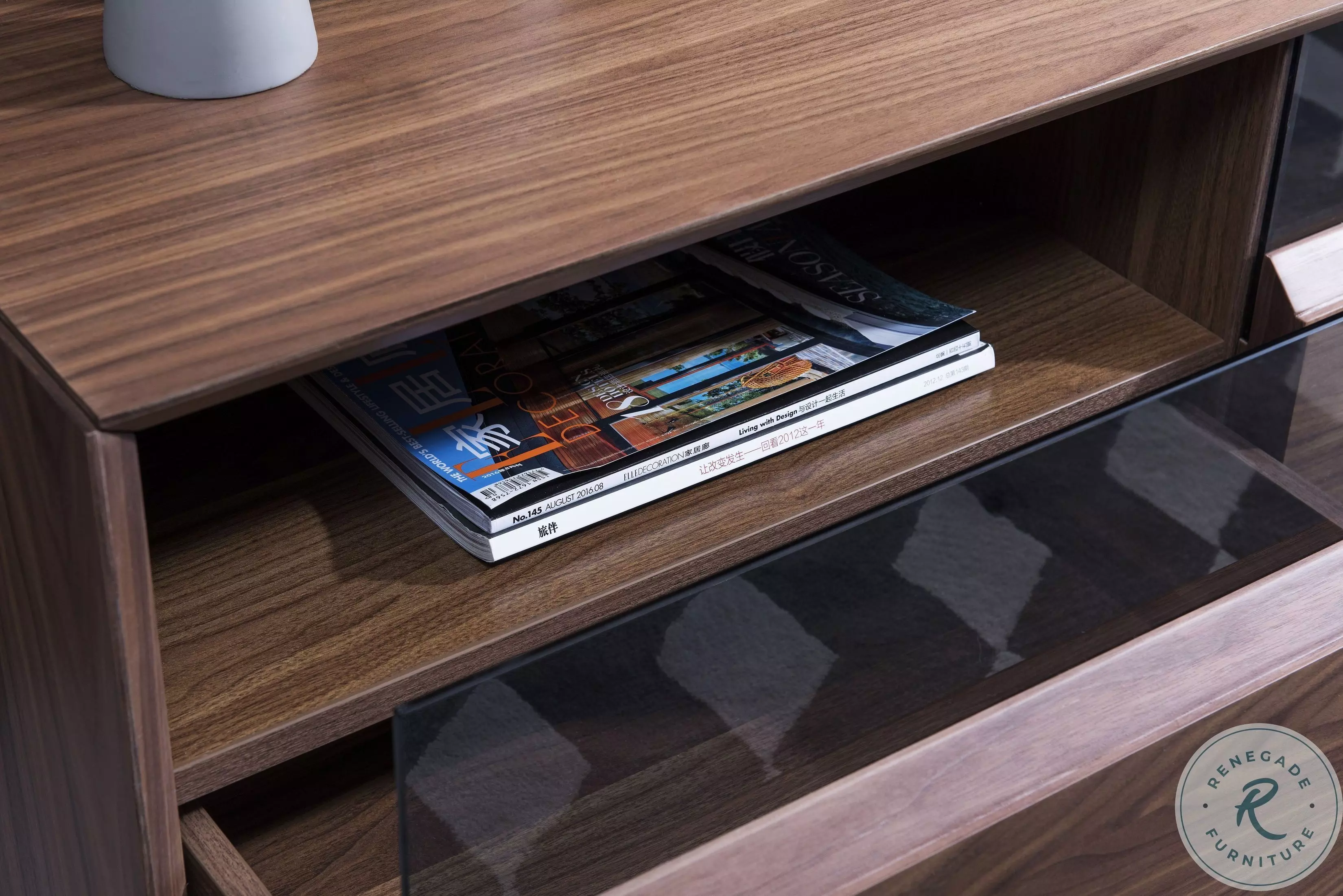 Lisa Walnut TV Stand From Home Gallery Stores | Home Gallery Stores