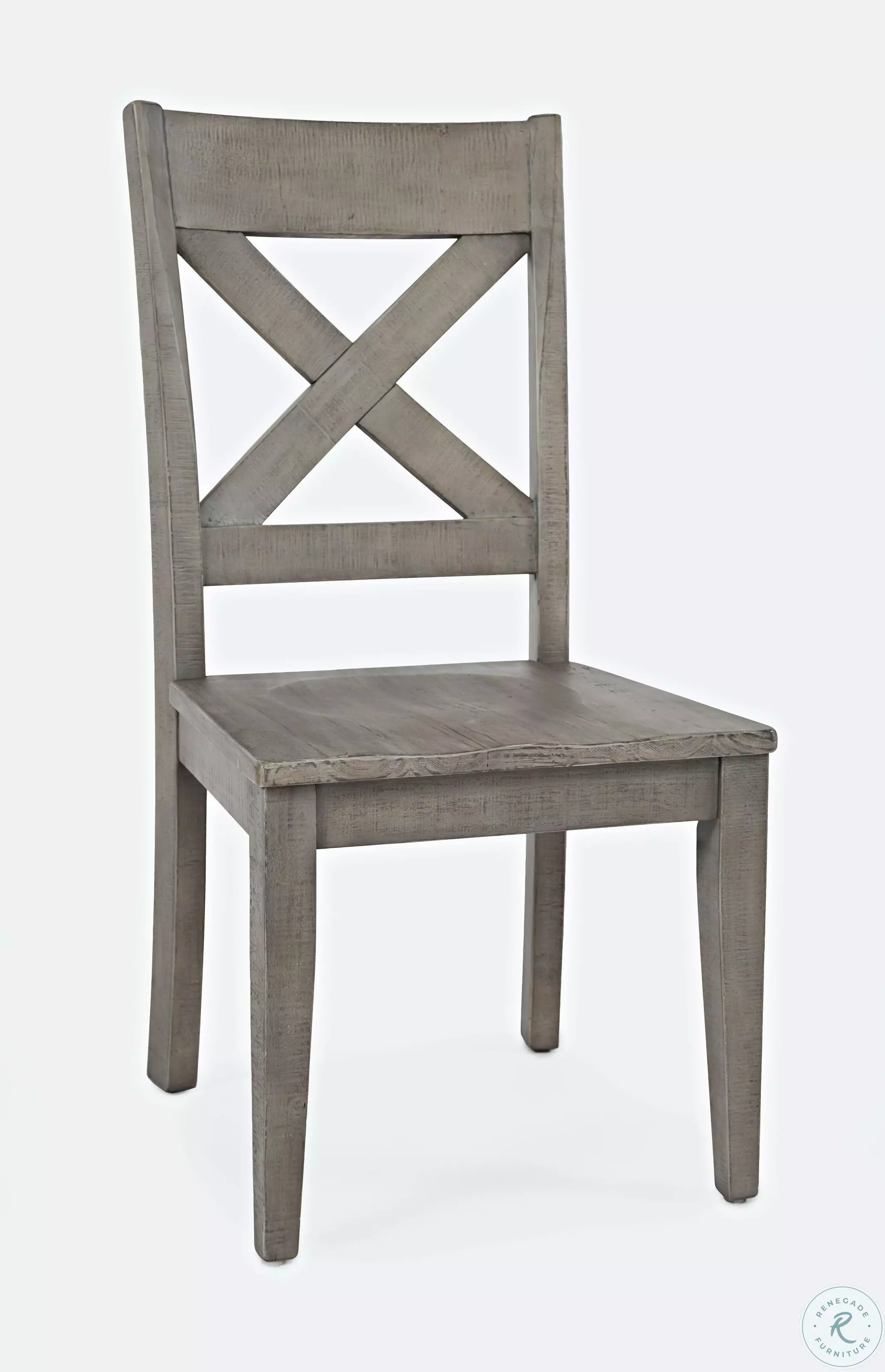 Outer Banks Driftwood Gray Cross Back Side Chair Set of 2 From