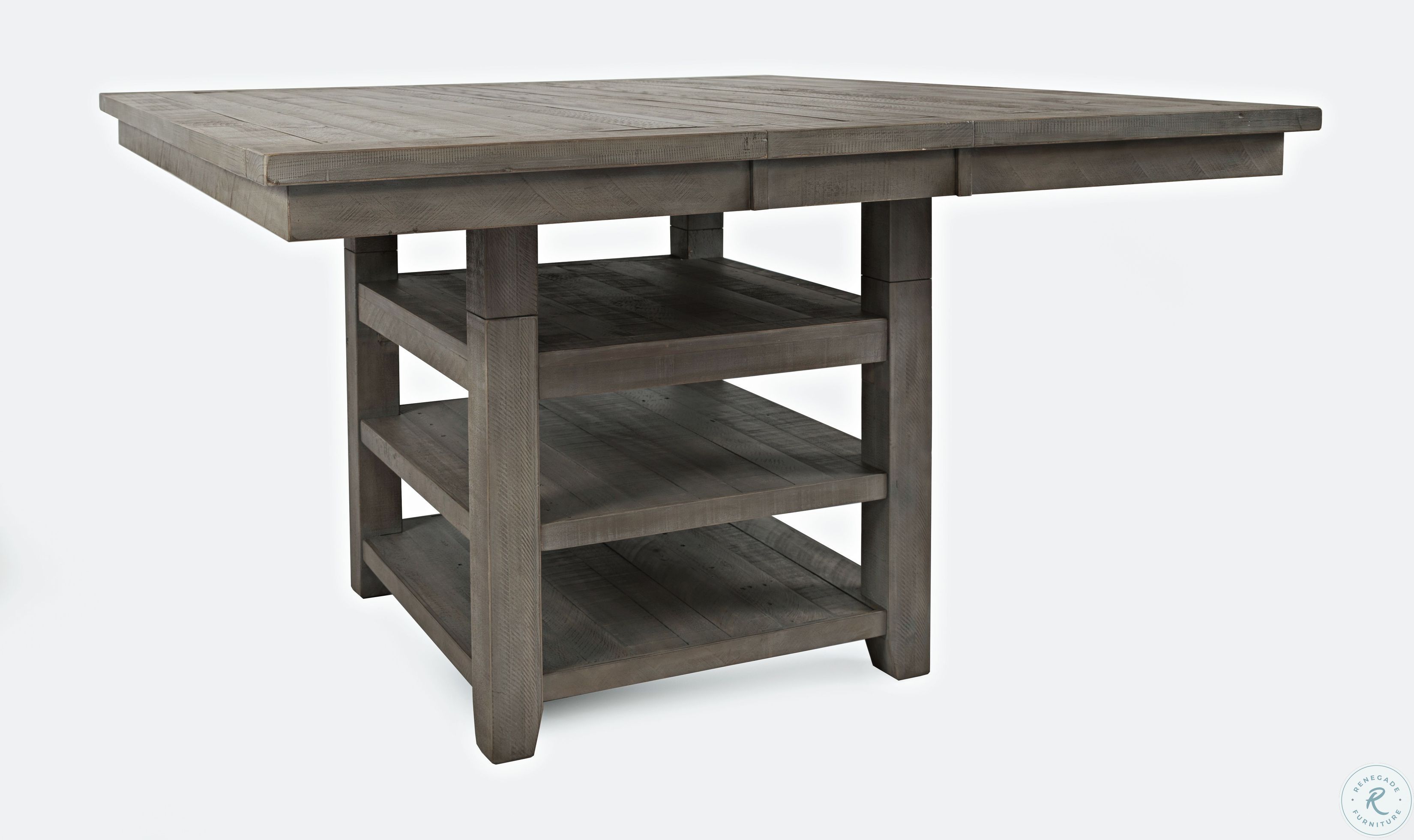 Outer Banks Driftwood Square Adjustable Extendable Storage Dining Table from Jofran Coleman