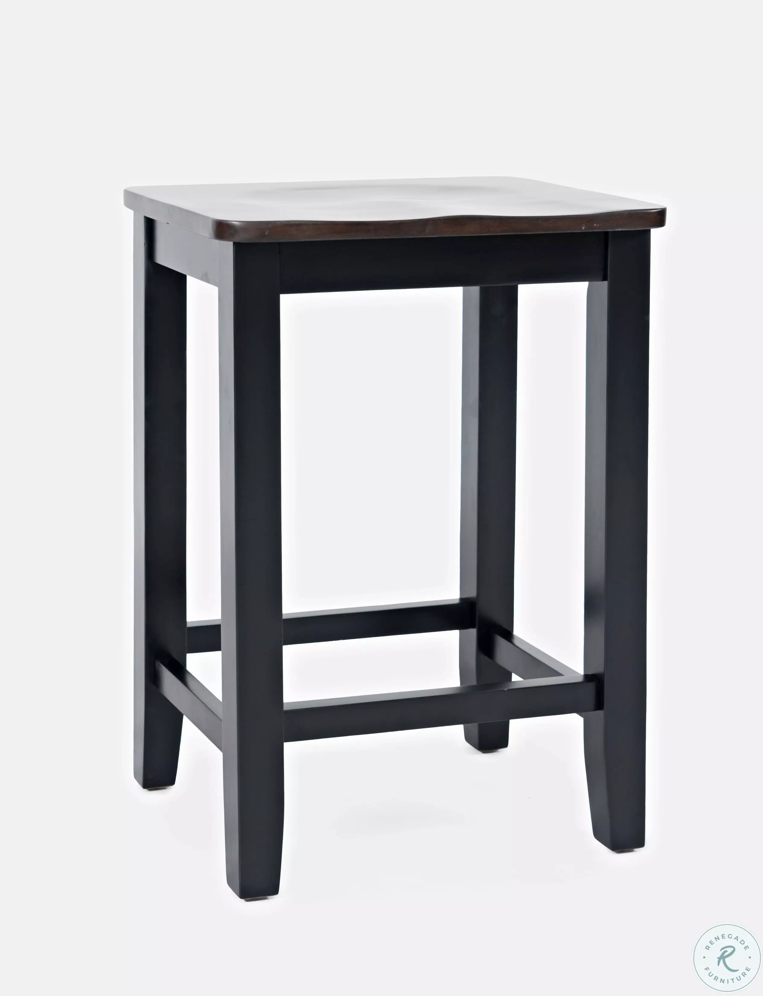 Asbury Park Autumn Brown And Black Backless Saddle Stool Set Of 2 from