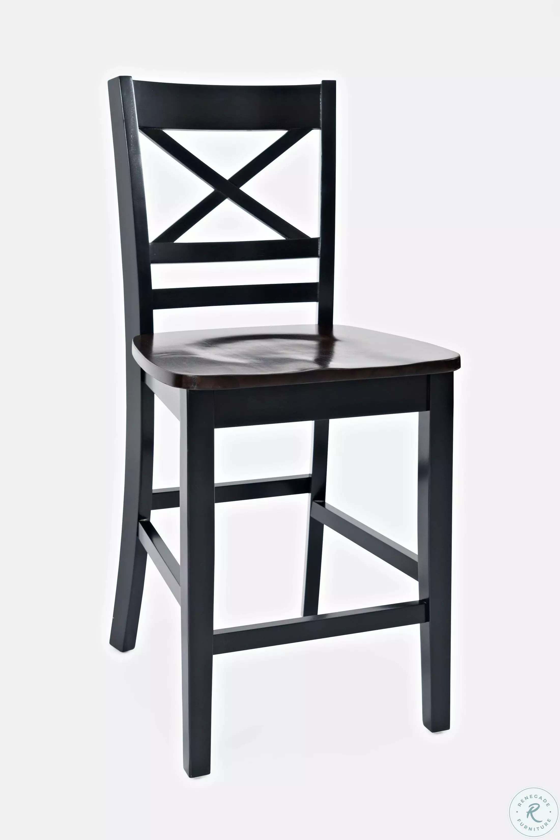 Asbury Park Autumn Brown And Black X Back Stool Set Of 2 from Jofran