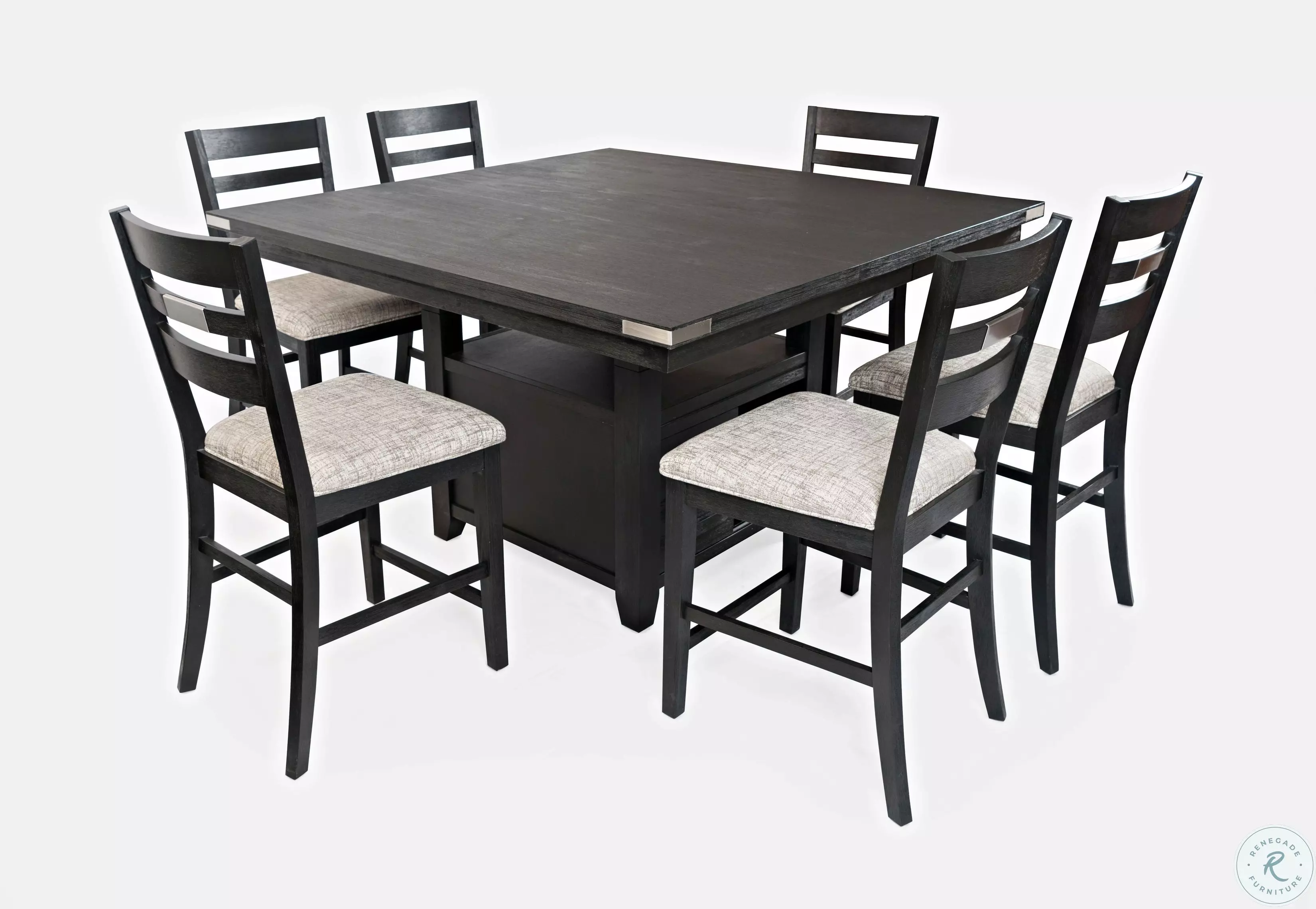 Altamonte Dark Charcoal Adjustable Extendable Square Dining Table