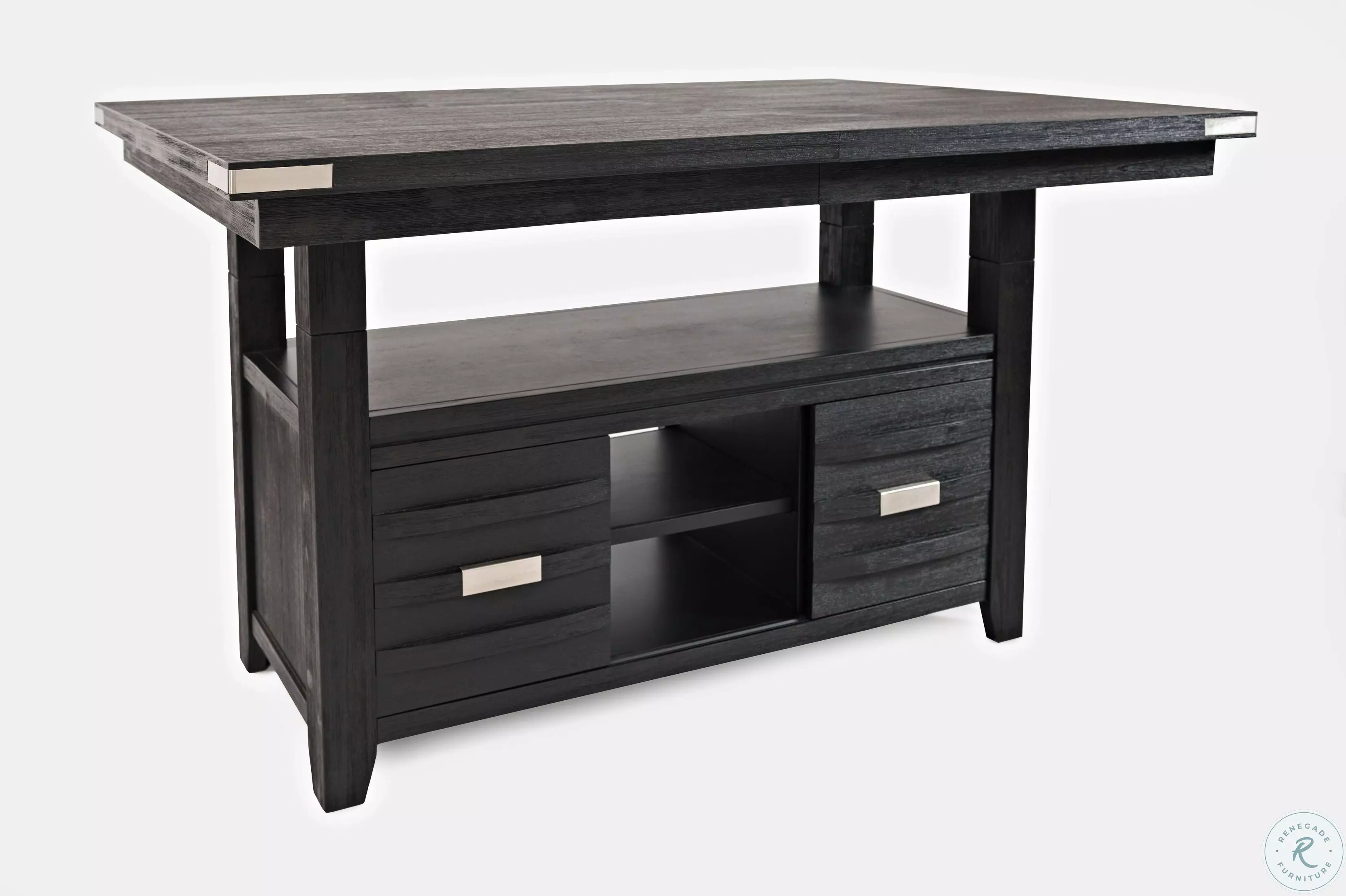 Altamonte Dark Charcoal Adjustable Height Extendable Rectangular