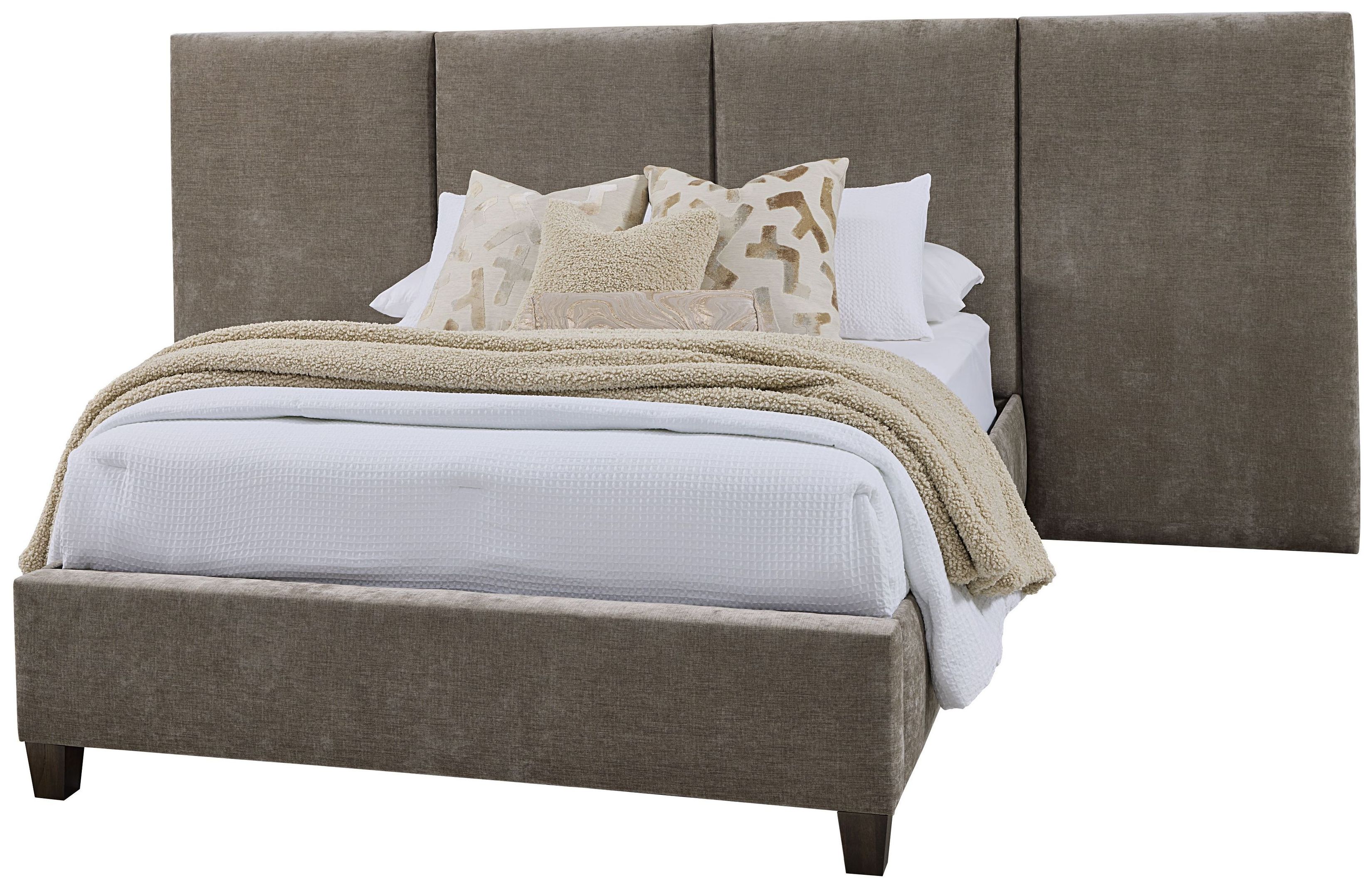 Joinery Espresso Oak and Brindle Gray Performance Fabric Queen