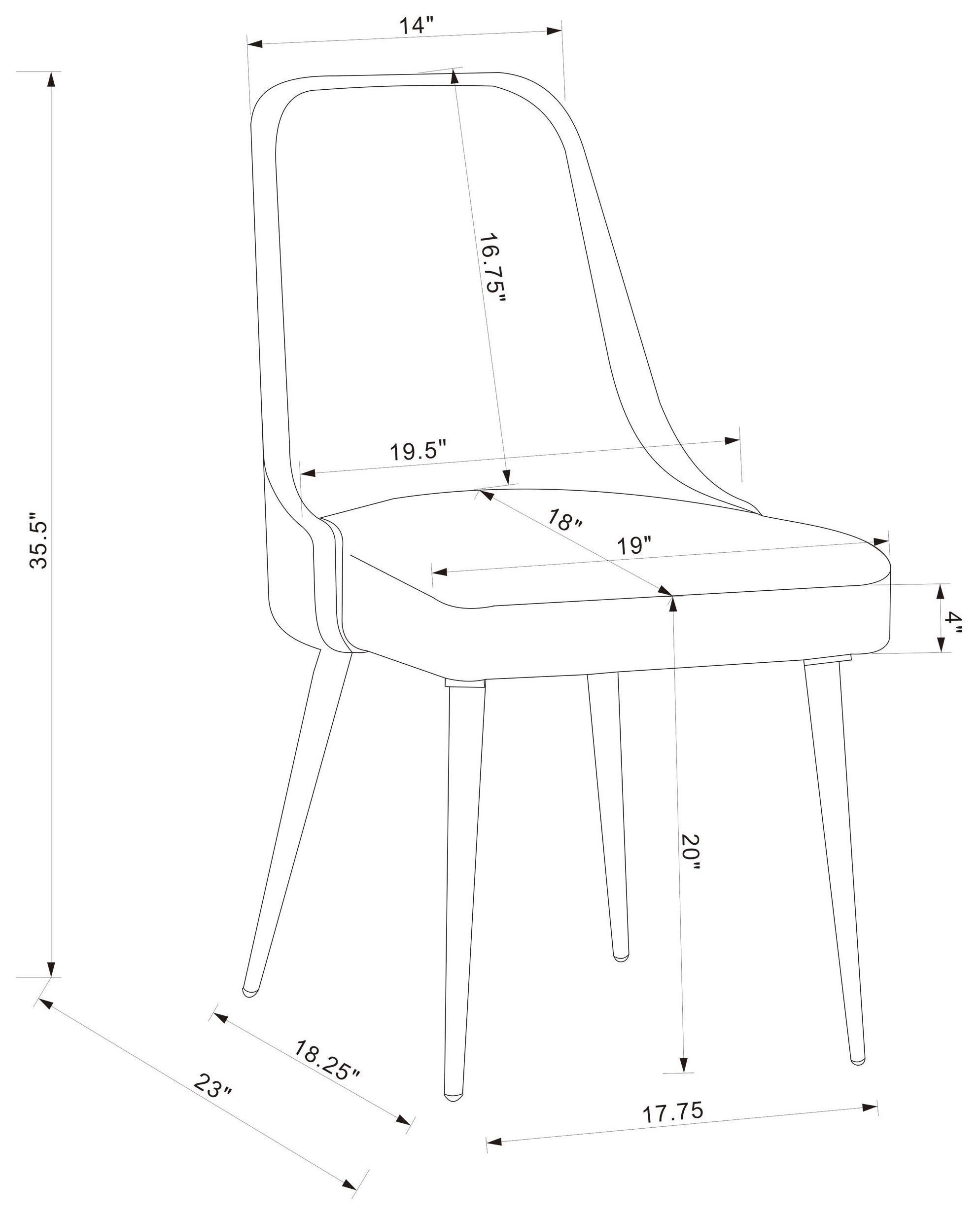 Levitt Grey Dining Chair Set Of 2