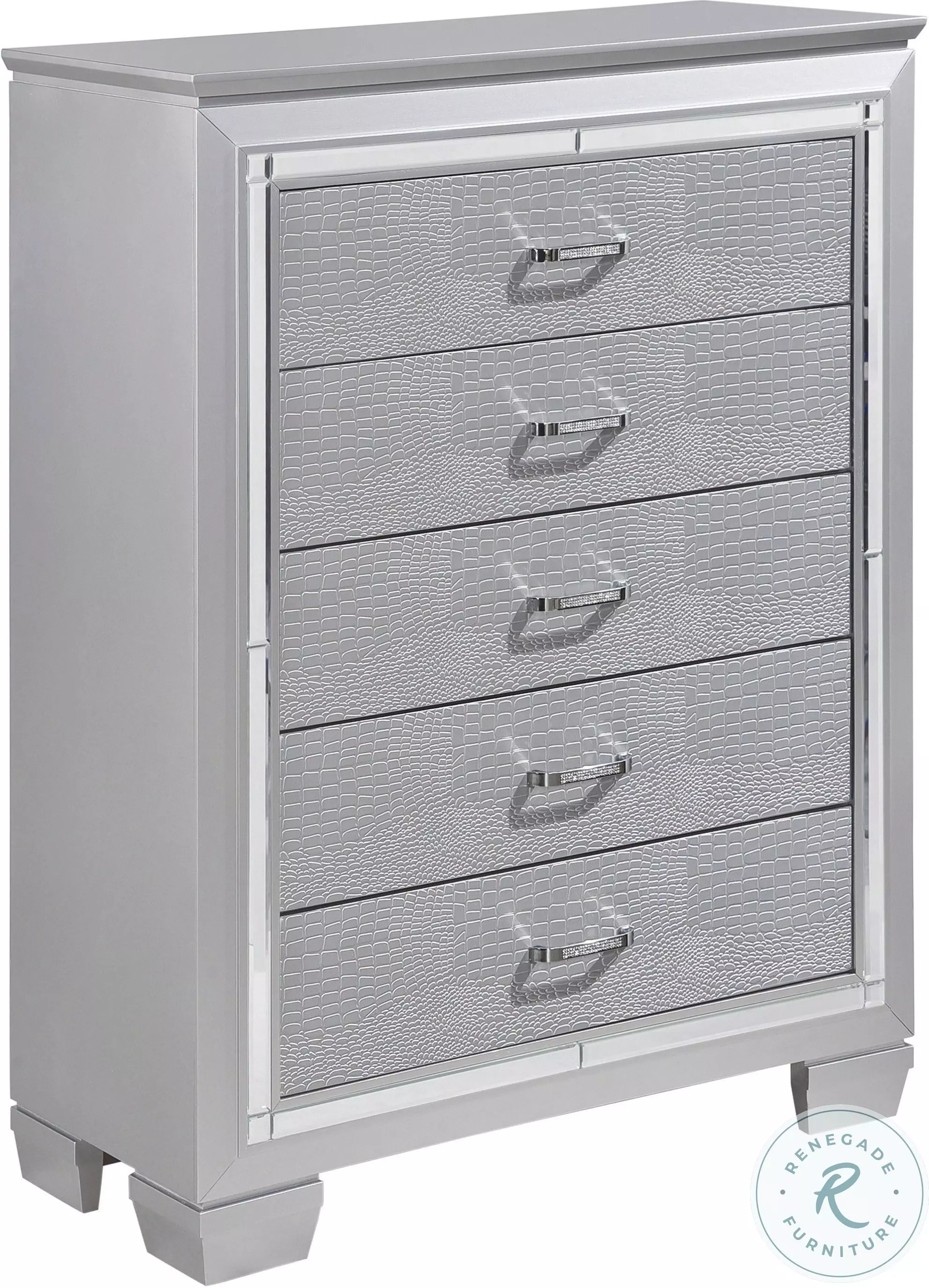 silver chest dresser Furniture of America Aalok Silver Dresser