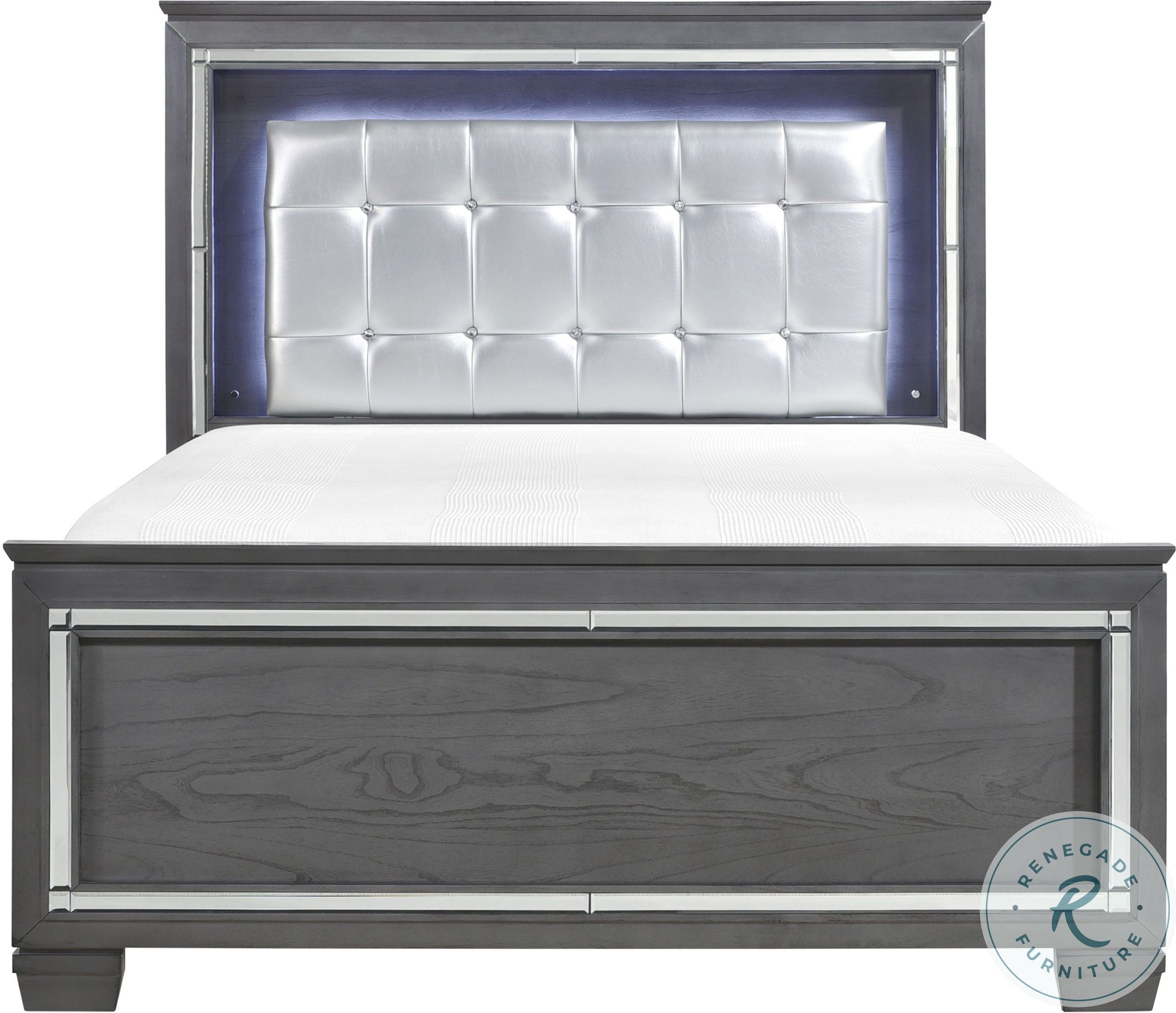 Allura Gray Full Panel Bed from Homelegance Coleman Furniture