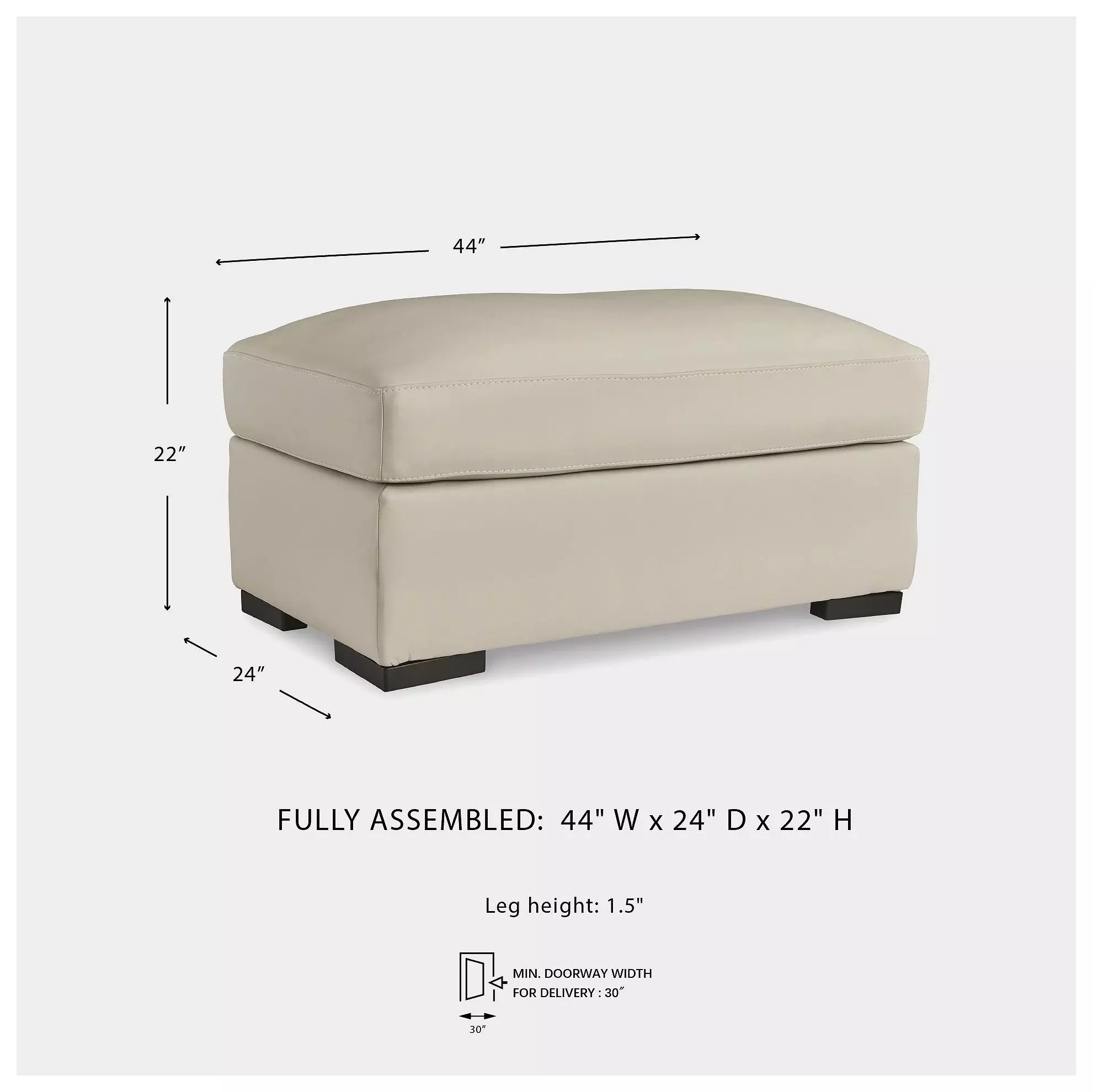 Treasure Trove Almond Ottoman