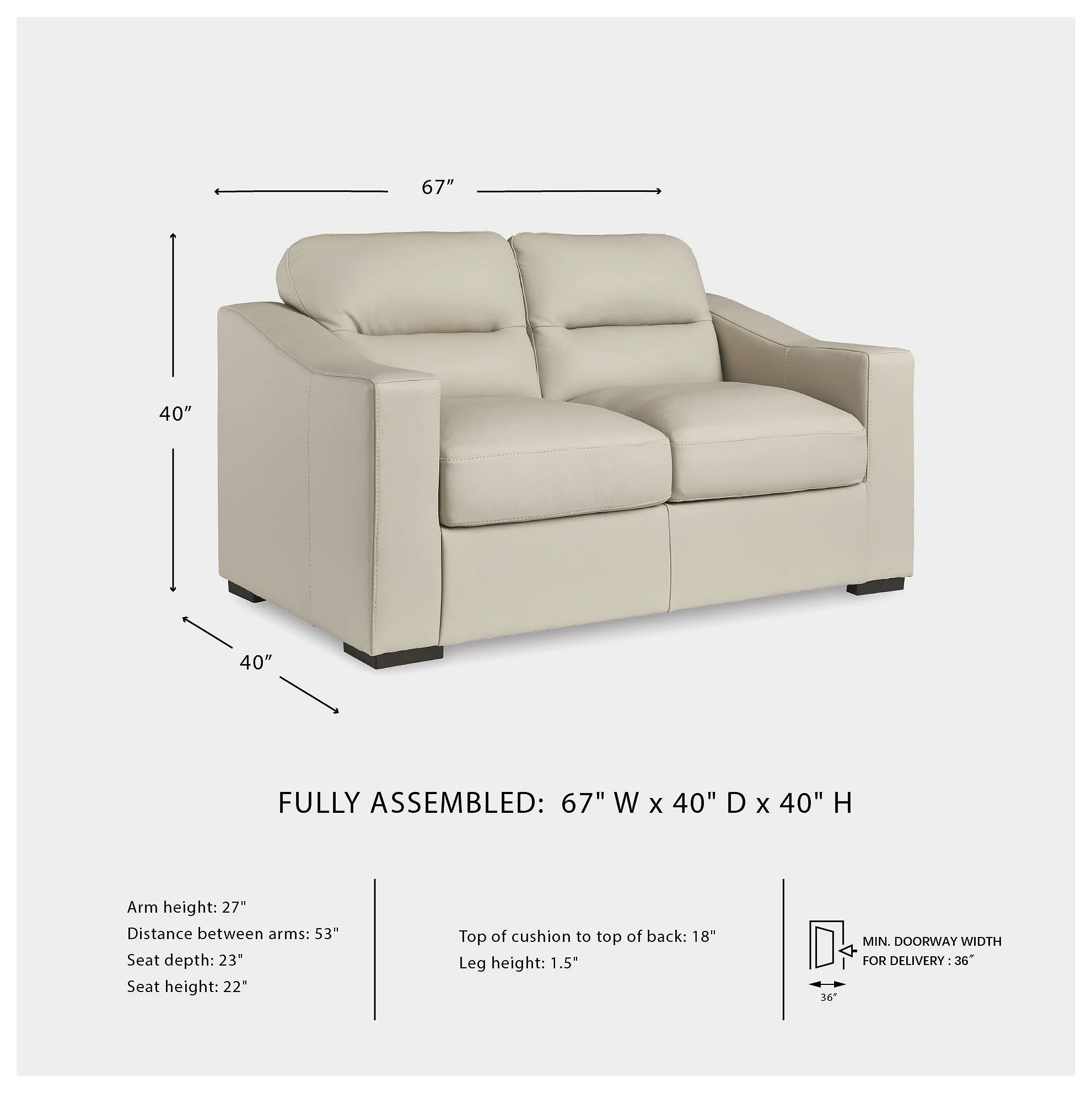 Treasure Trove Almond Loveseat