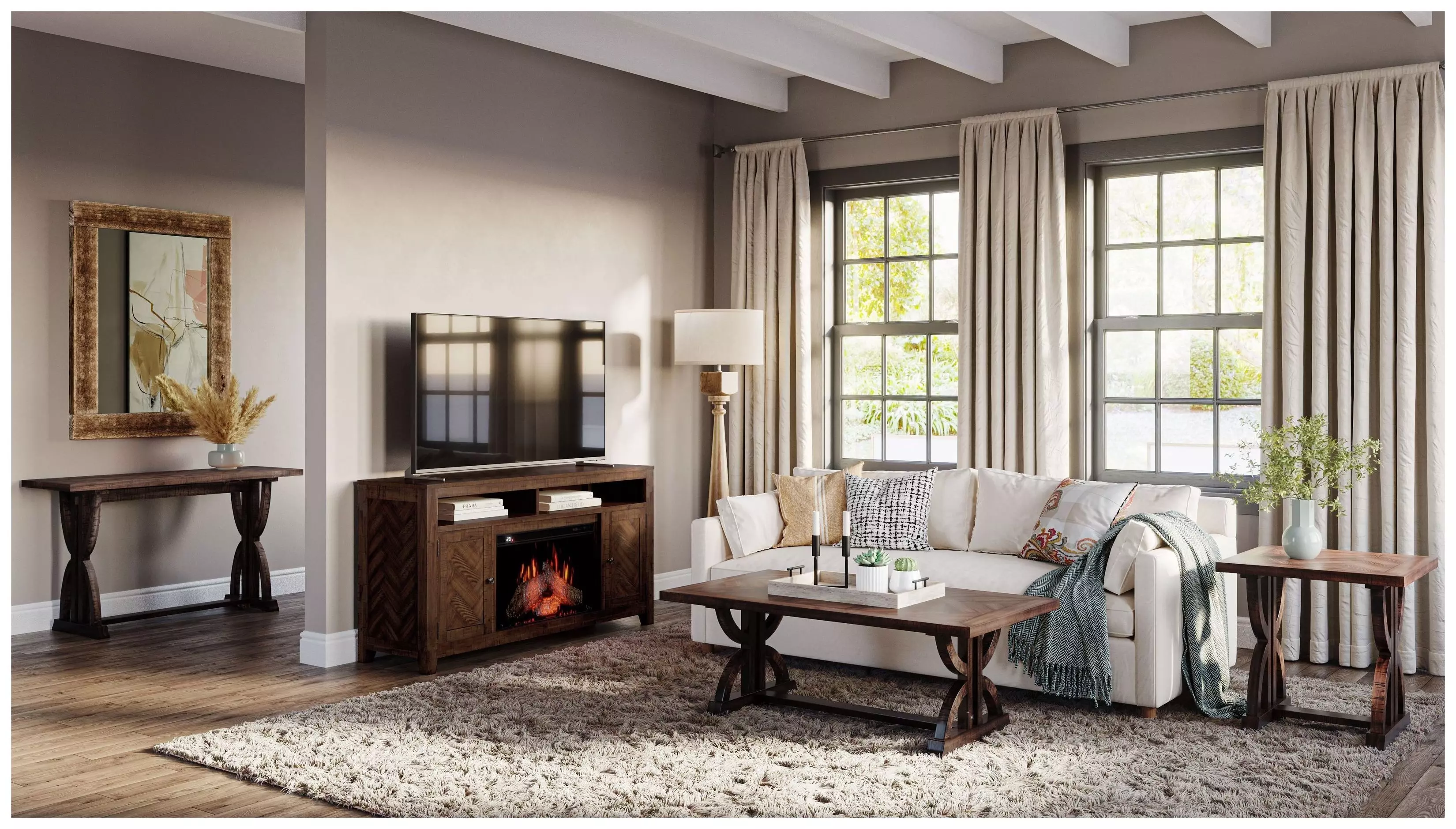Fairview Oak Dark Brown 60