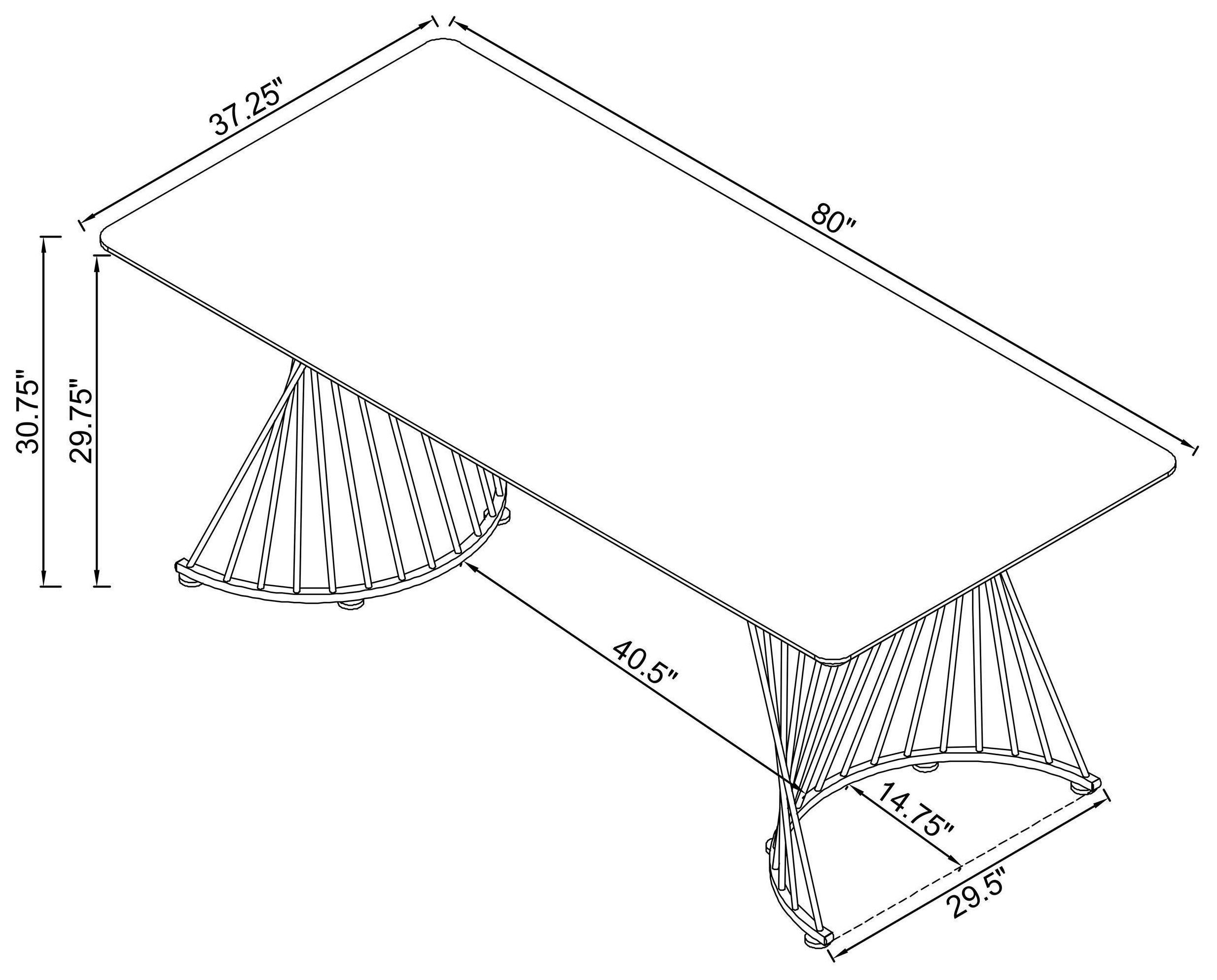 Altus Natural Oak And Gunmetal Dining Table