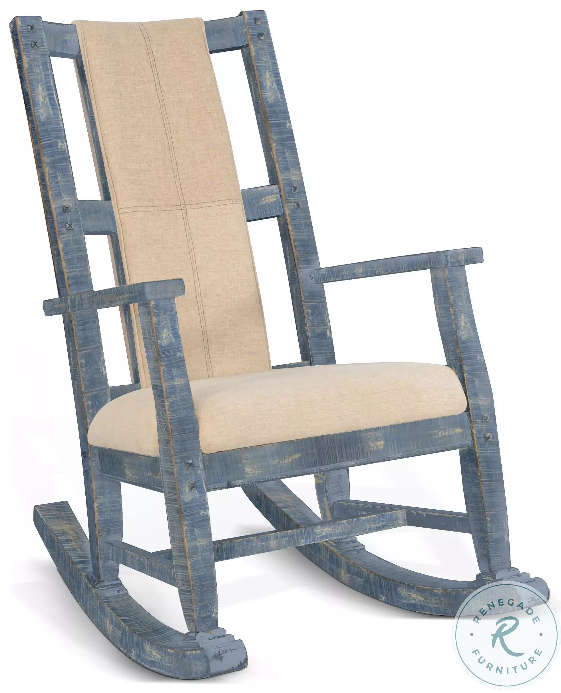Seabright Ocean Blue Rocking Chair from Luna Grove | Coleman Furniture