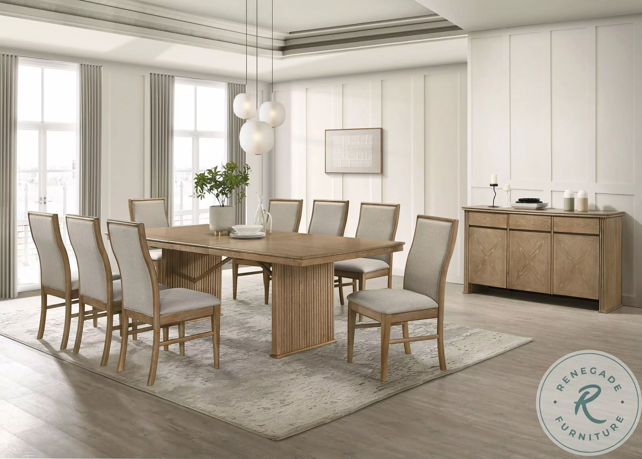 【IDEE】ＭＡＴＩＮ　ＤＩＮＩＮＧ　ＴＡＢＬＥ Adina Distressed Light Brown 89