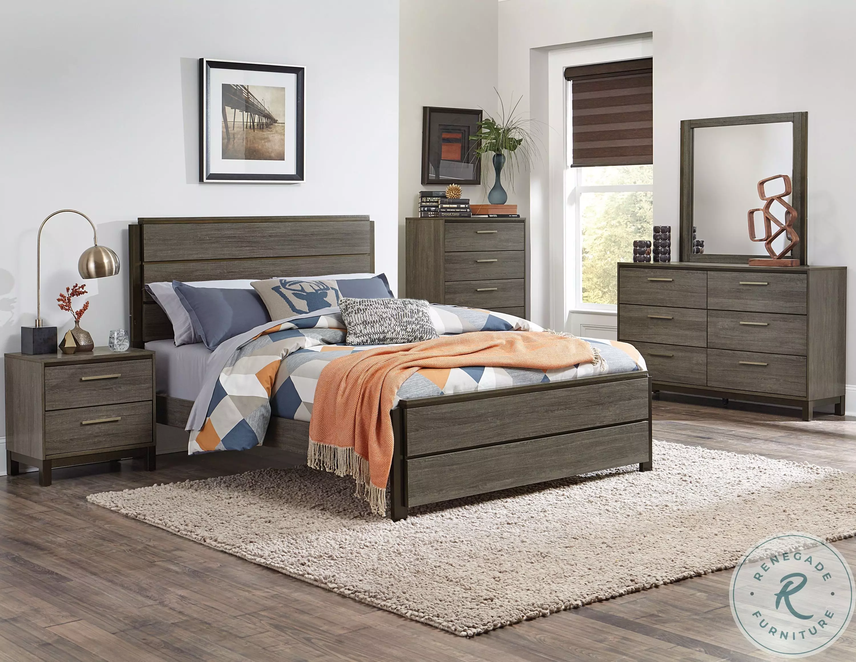 grey and brown dresser Vestavia Dresser