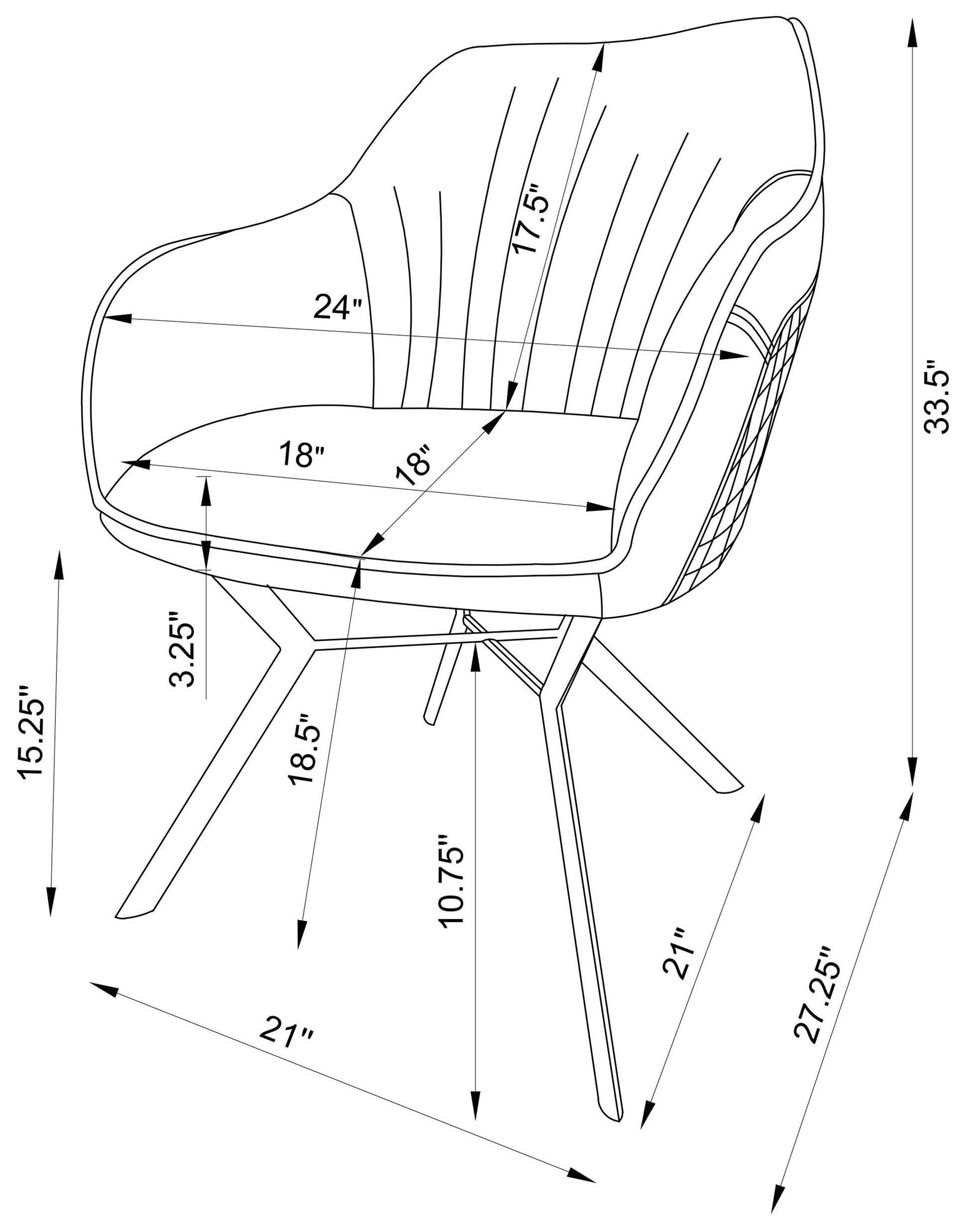 Mayer Blue Dining Chair Set of 2