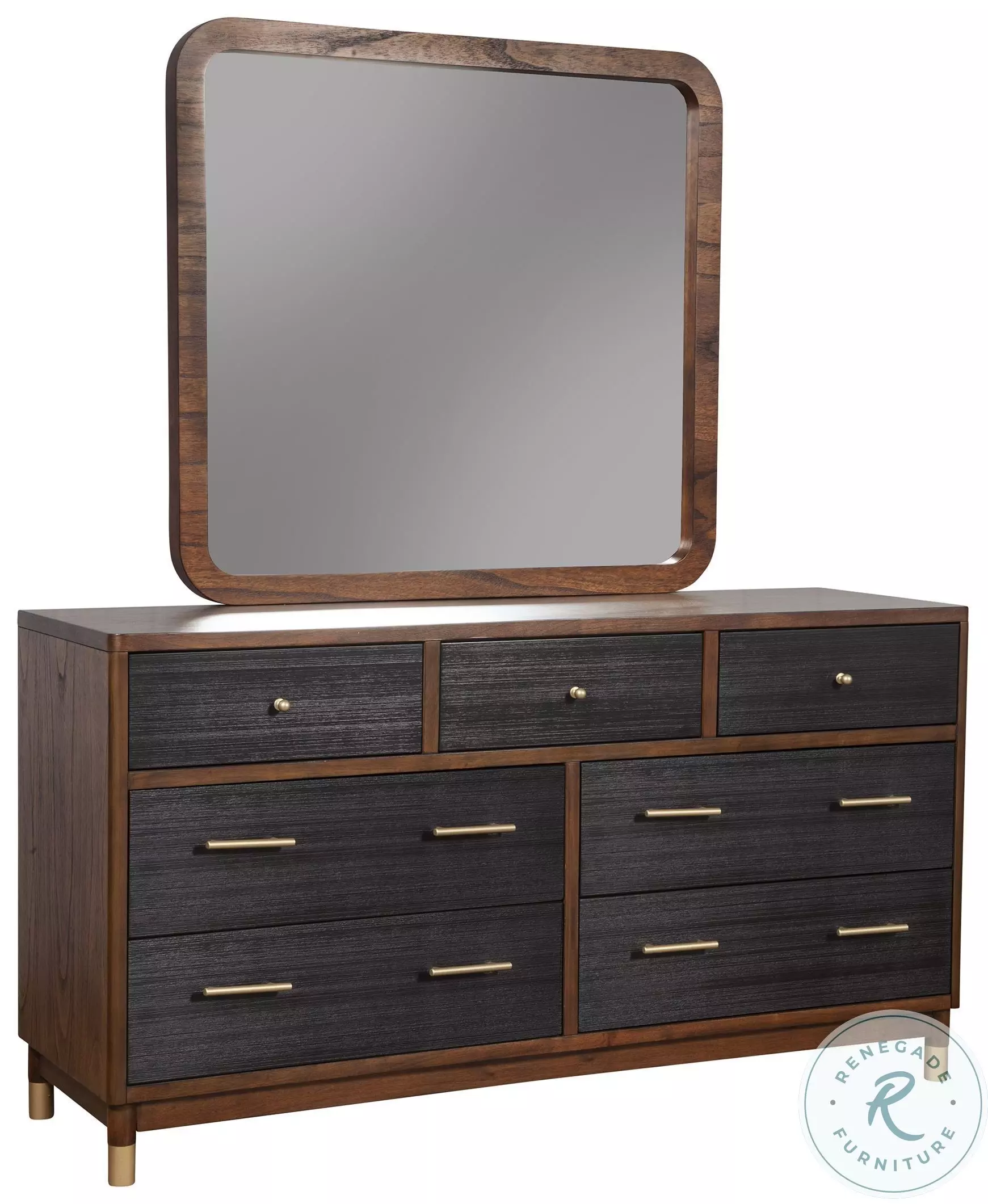 black dress tweed Mackenna Walnut Dresser main image 1