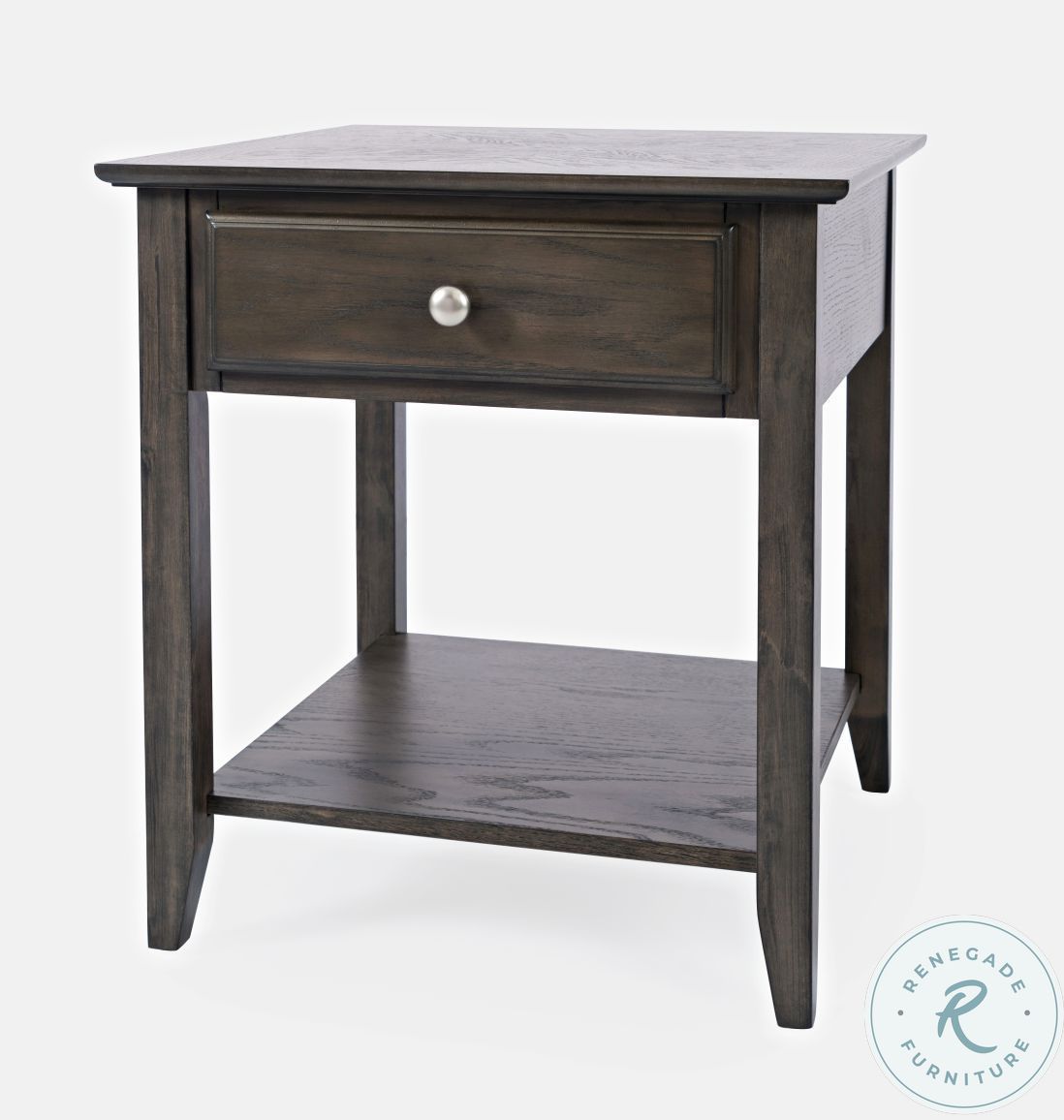 Modern Espresso Grey Brown Carlton End Table From Jofran Coleman