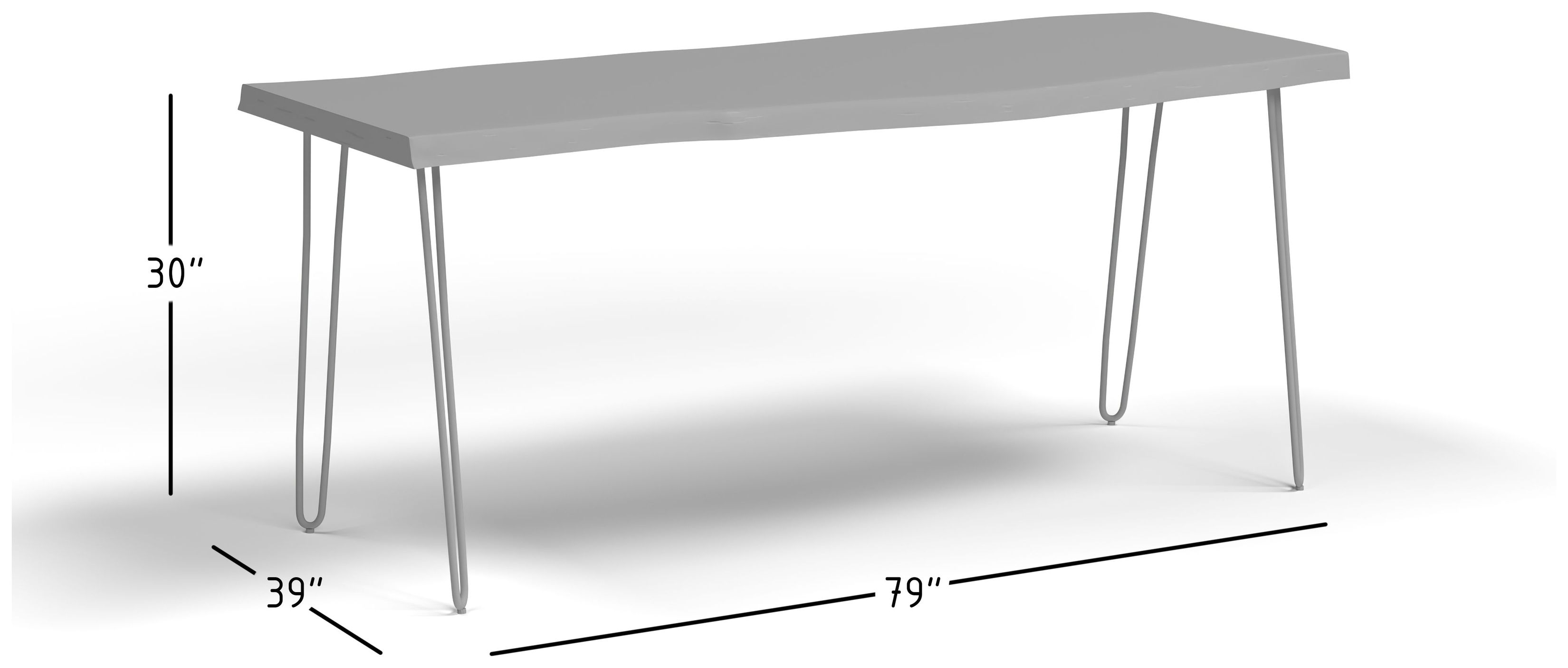 Natures Edge Slate 79" Dining Table