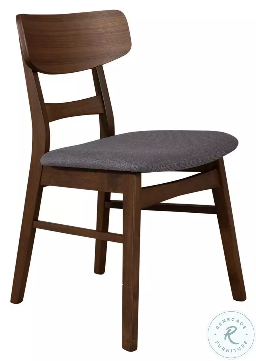 Space Savers Satin Walnut Side Chair Set Of 2 From Home