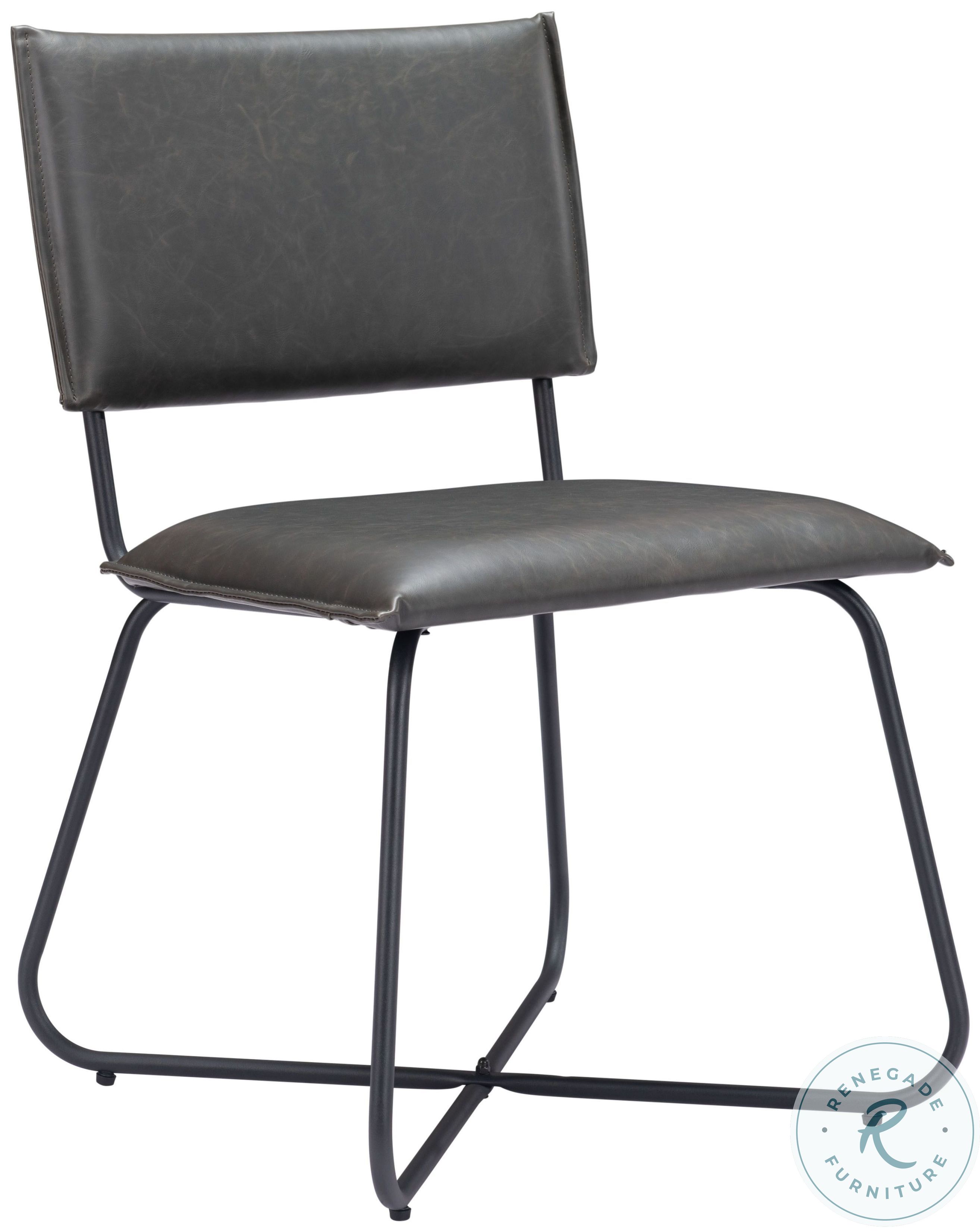 Grantham Vintage Gray Dining Chair Set of 2 From Zuo Coleman Furniture