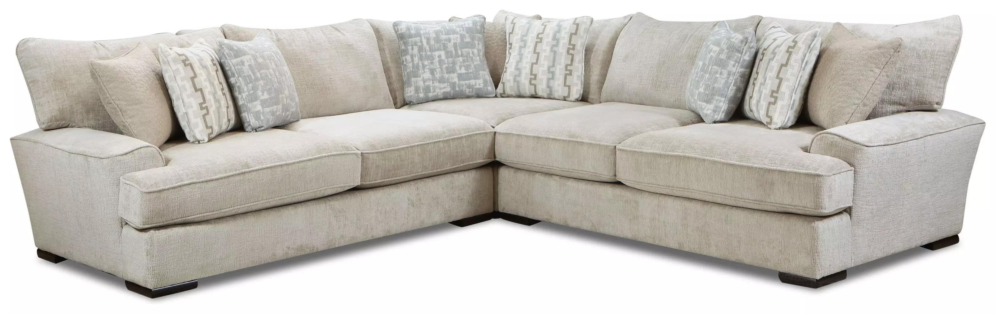 Doc Fossil Tan 3 Piece Modular Sectional with Pillows From