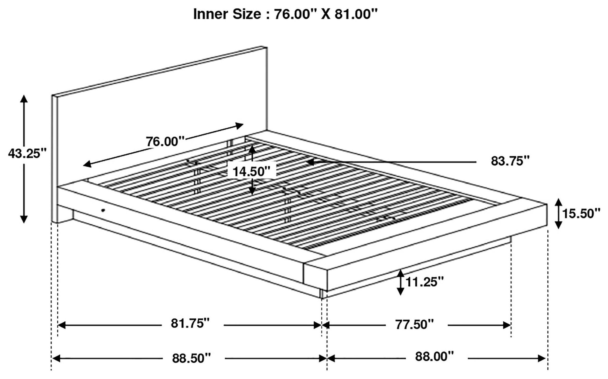 Jessica Cappuccino King Platform Bed