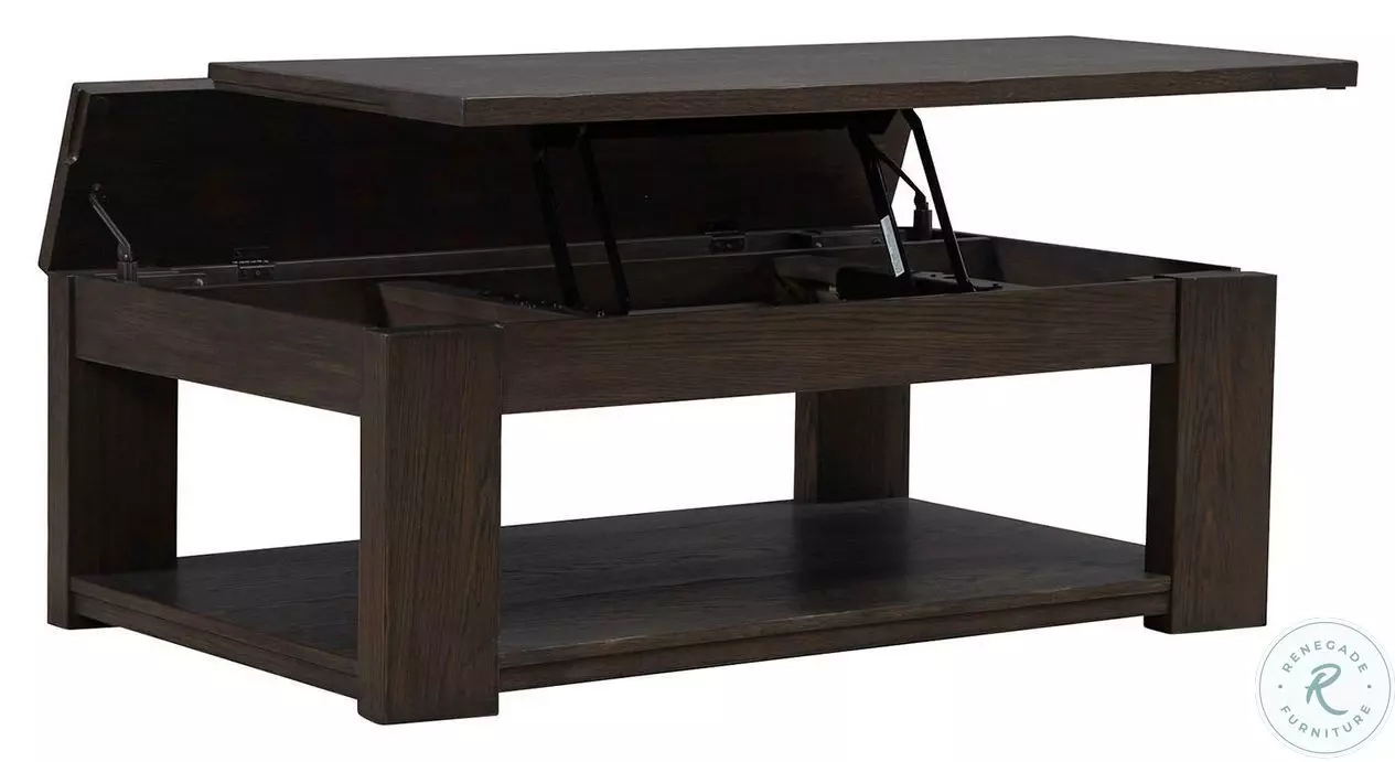 Lennox Hill Bark Lift Top Cocktail Table From Liberty