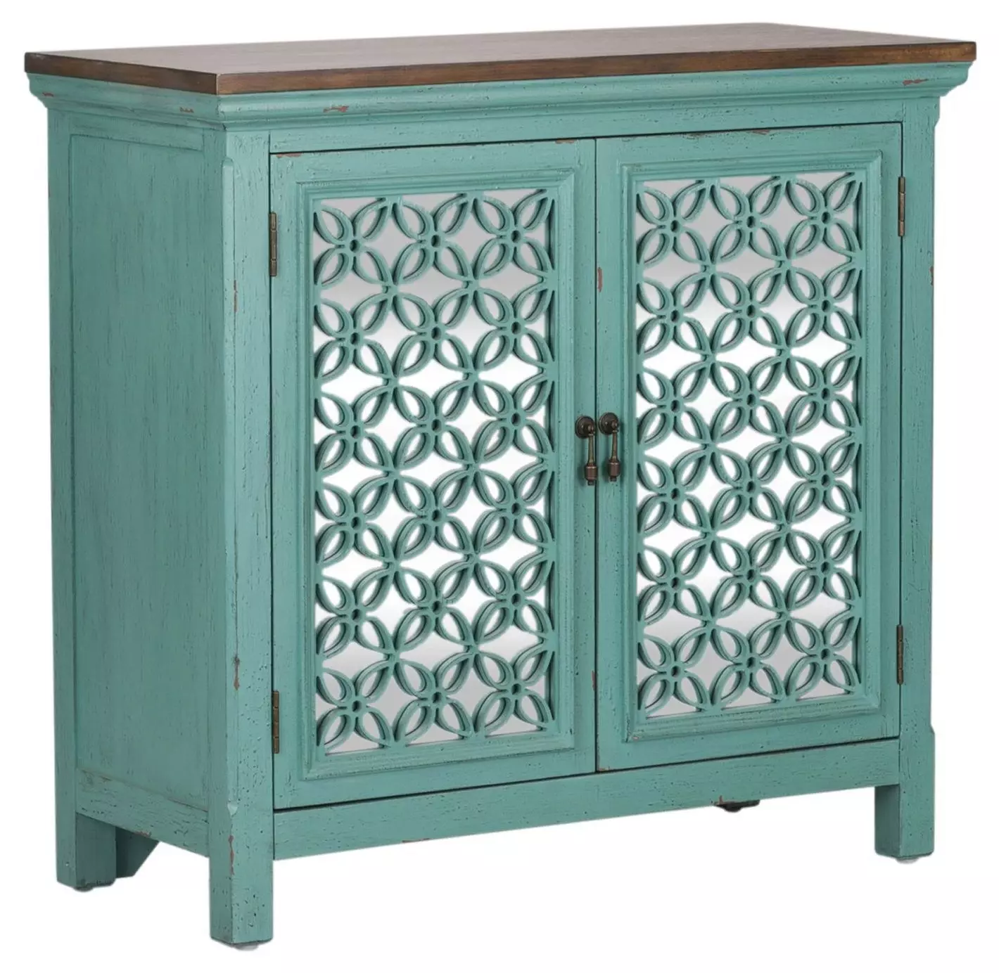 Artisan Turquoise 2 Door Accent Cabinet
